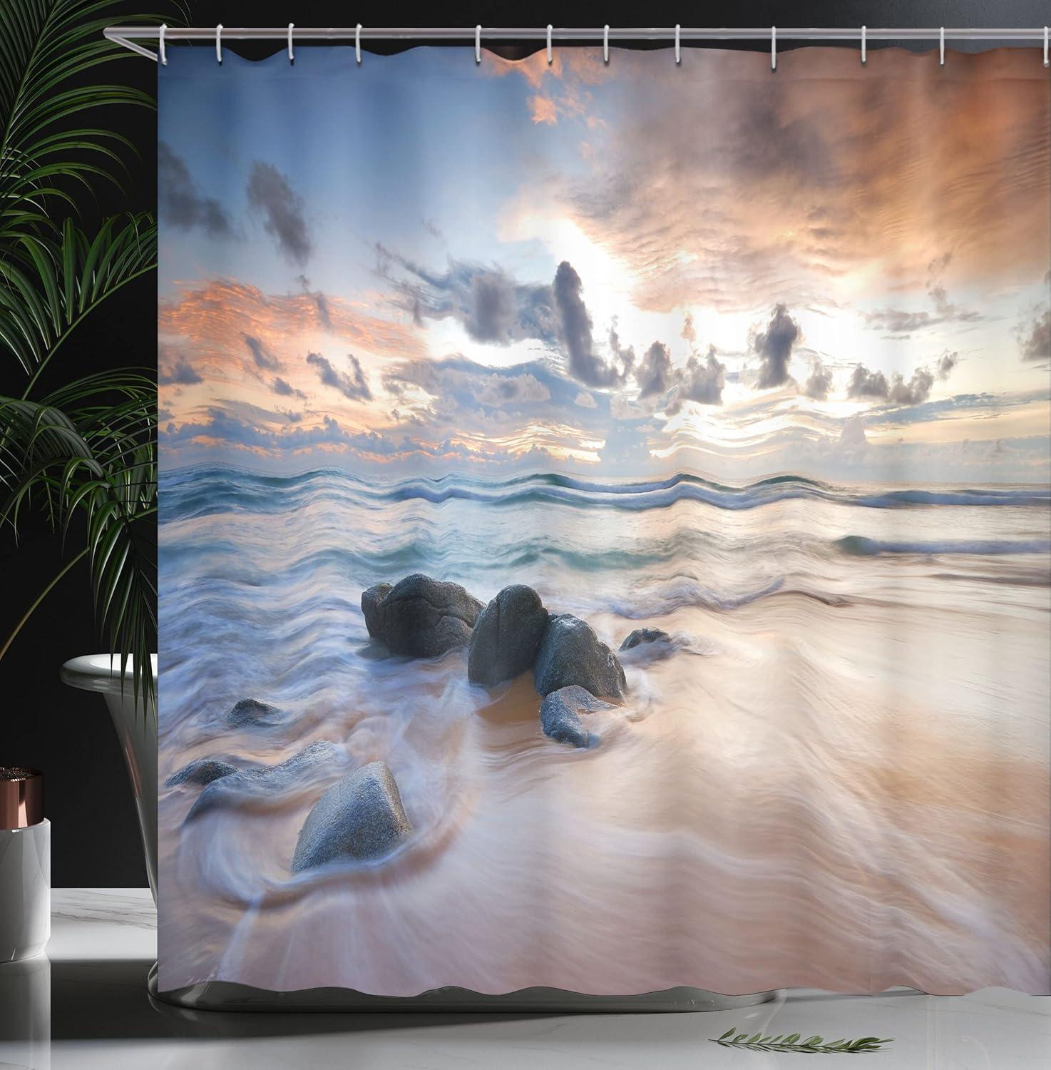 imageAmbesonne Rose Shower Curtain Romantic Lisianthus Berries as an Arch Marriage Wedding and Gatherings Design in Soft Pastel Colors Cloth Fabric Bathroom Set with Hooks 69 W x 75 L Purple CreamIvory Blue