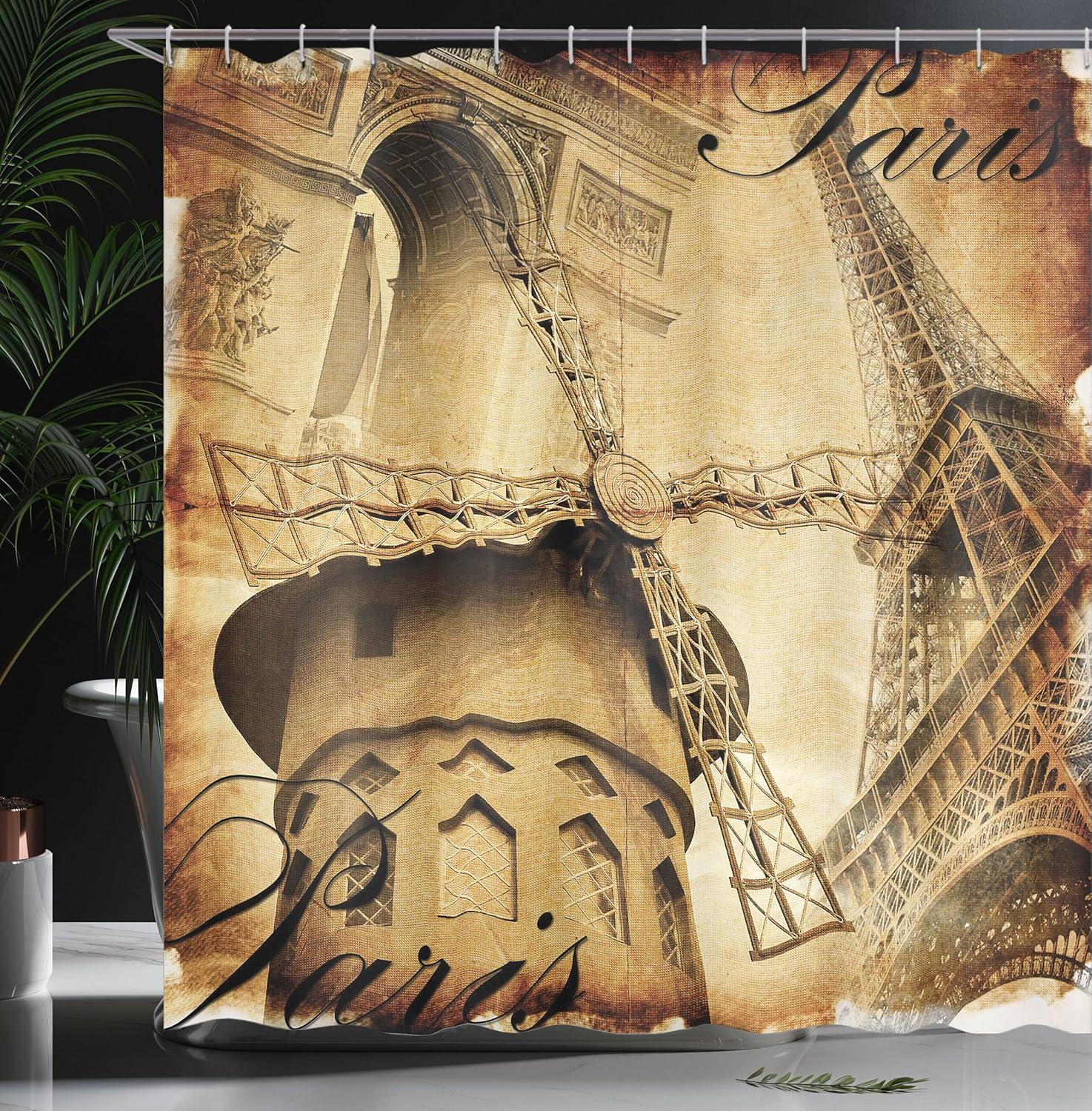 imageAmbesonne Rose Shower Curtain Romantic Lisianthus Berries as an Arch Marriage Wedding and Gatherings Design in Soft Pastel Colors Cloth Fabric Bathroom Set with Hooks 69 W x 75 L Purple CreamPale Brown
