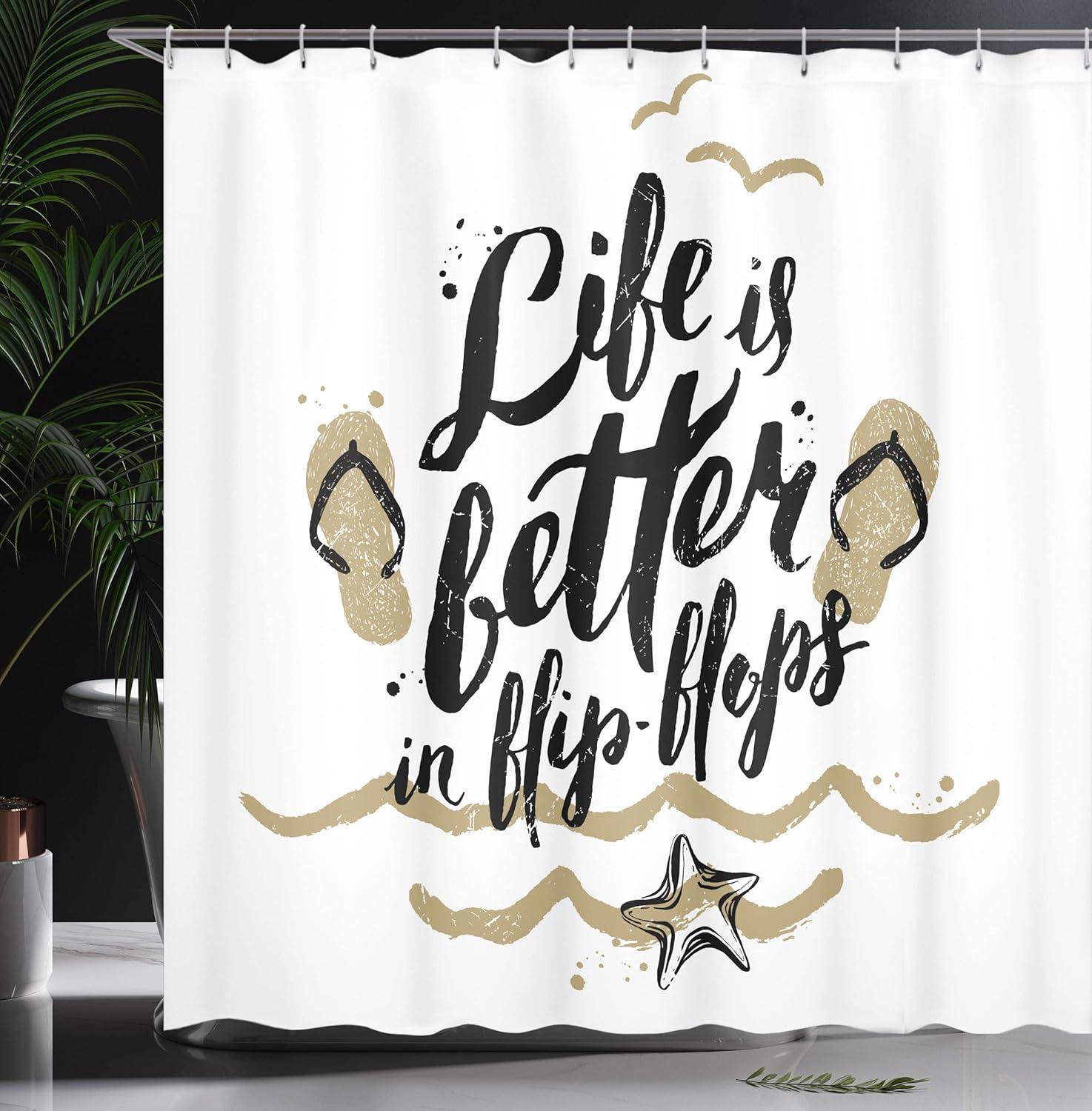 imageAmbesonne Rose Shower Curtain Romantic Lisianthus Berries as an Arch Marriage Wedding and Gatherings Design in Soft Pastel Colors Cloth Fabric Bathroom Set with Hooks 69 W x 75 L Purple CreamTan Black White