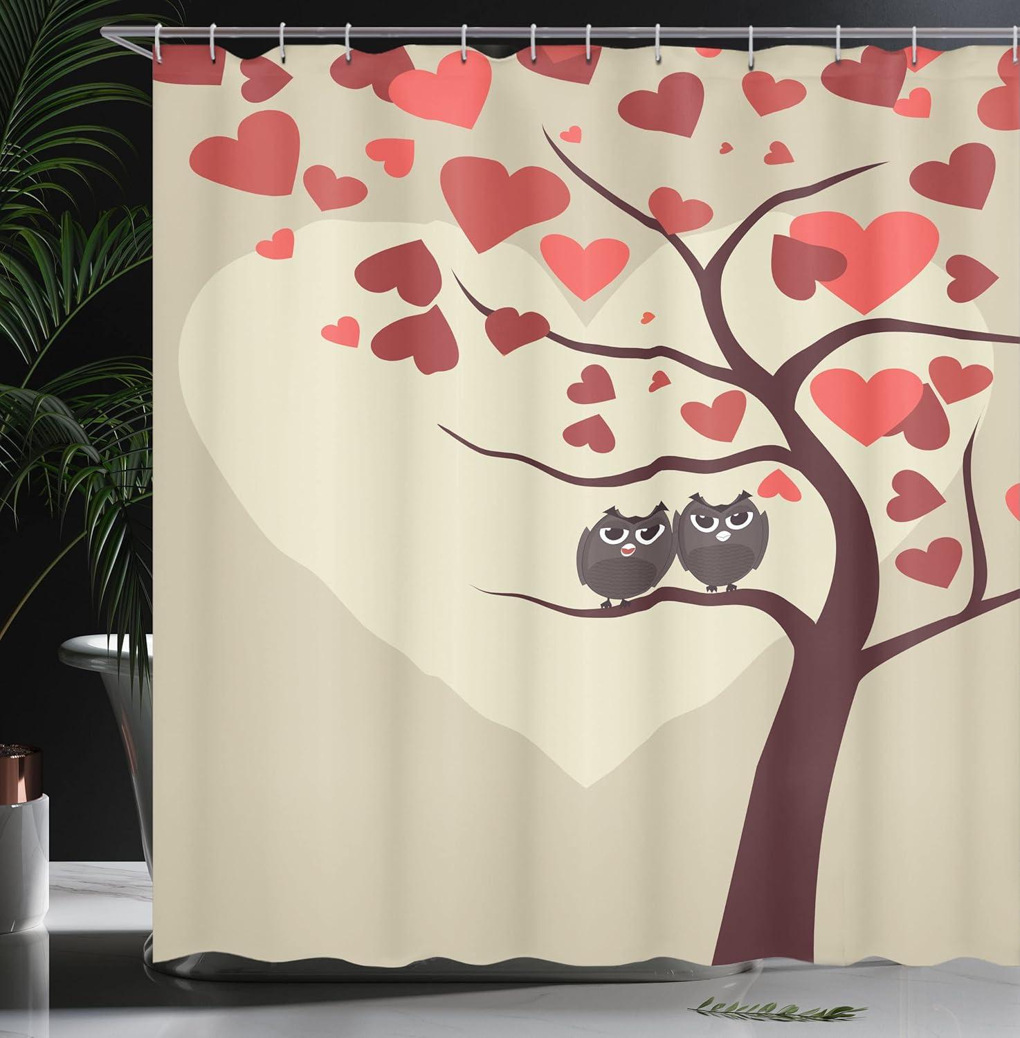 imageAmbesonne Rose Shower Curtain Romantic Lisianthus Berries as an Arch Marriage Wedding and Gatherings Design in Soft Pastel Colors Cloth Fabric Bathroom Set with Hooks 69 W x 75 L Purple CreamRed Brown Ivory