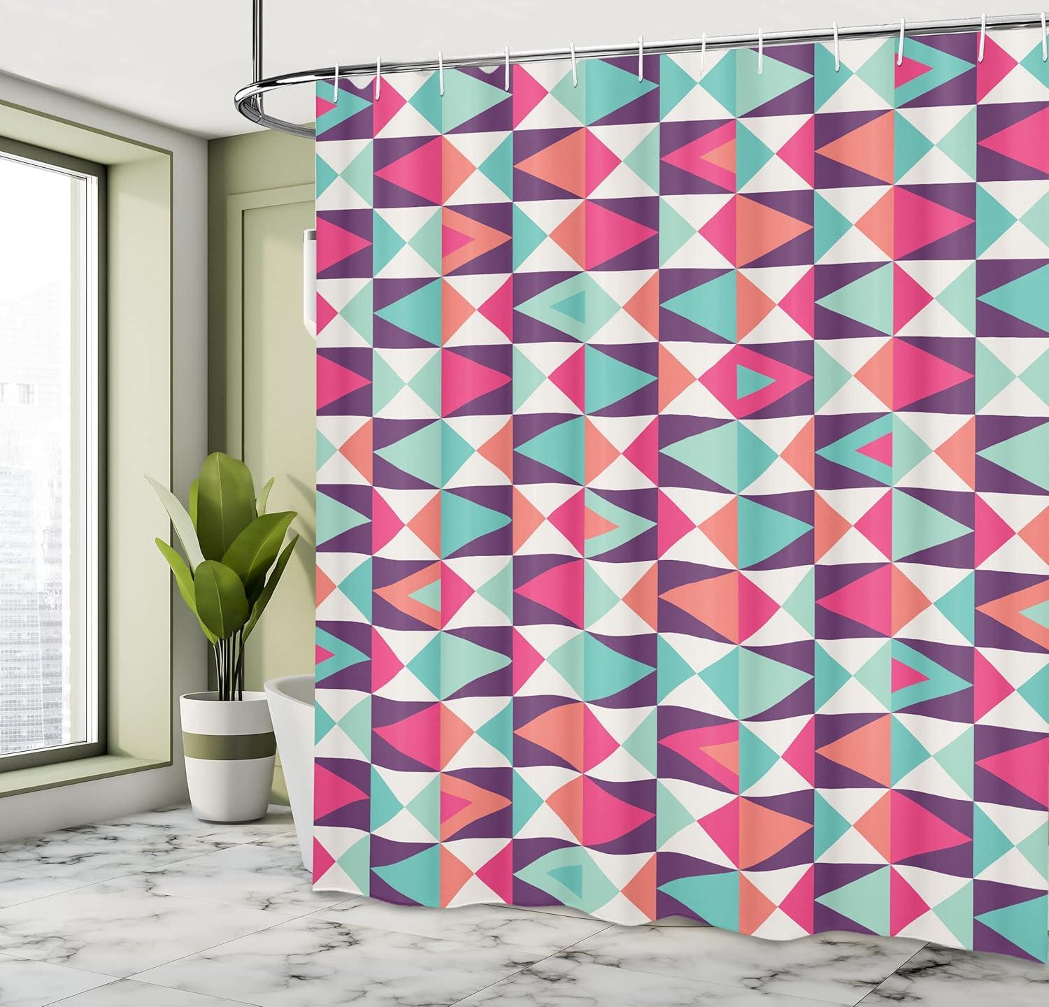 imageAmbesonne Rose Shower Curtain Romantic Lisianthus Berries as an Arch Marriage Wedding and Gatherings Design in Soft Pastel Colors Cloth Fabric Bathroom Set with Hooks 69 W x 75 L Purple CreamMagenta Purple Coral