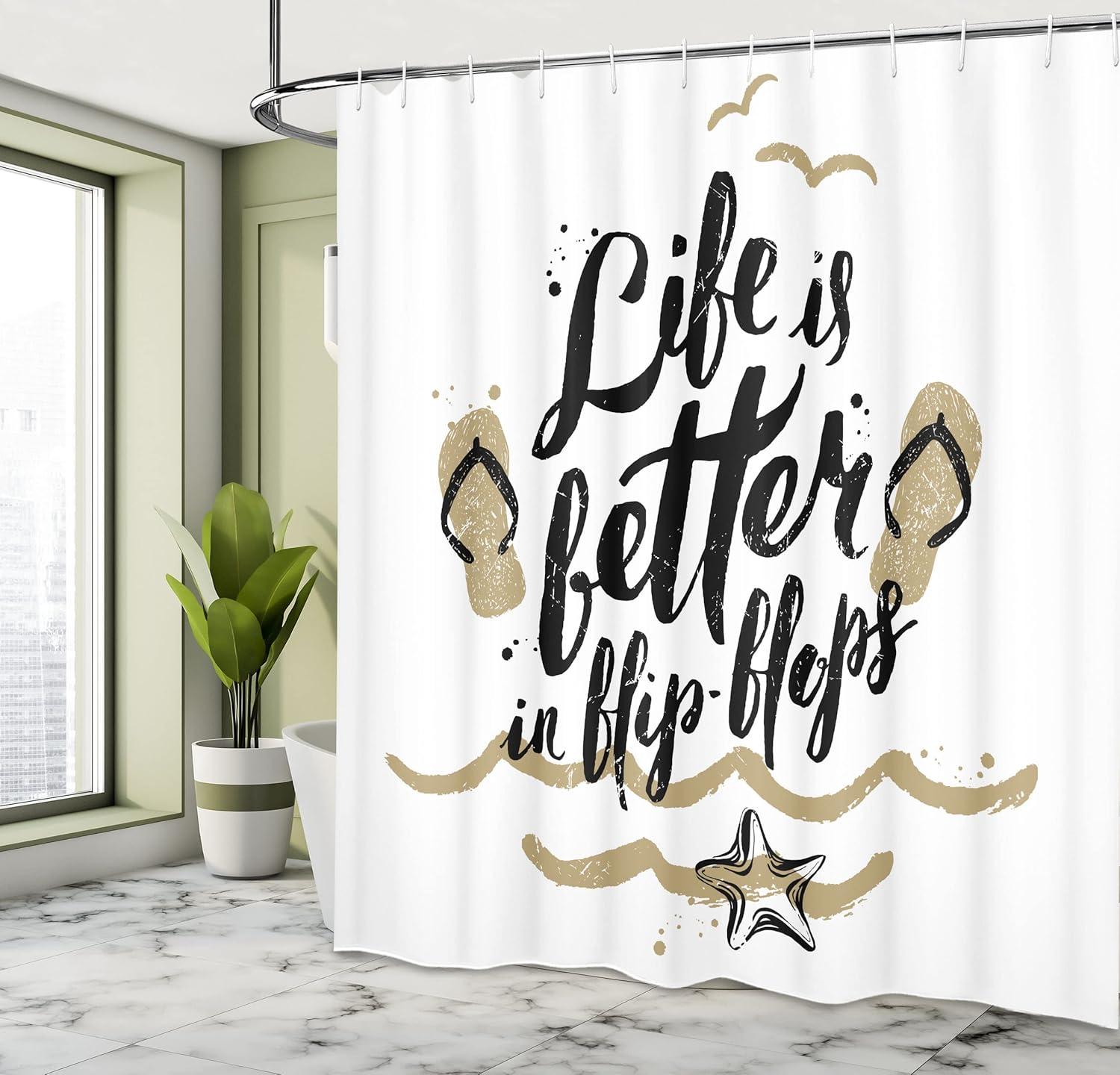 imageAmbesonne Rose Shower Curtain Romantic Lisianthus Berries as an Arch Marriage Wedding and Gatherings Design in Soft Pastel Colors Cloth Fabric Bathroom Set with Hooks 69 W x 75 L Purple CreamTan Black White