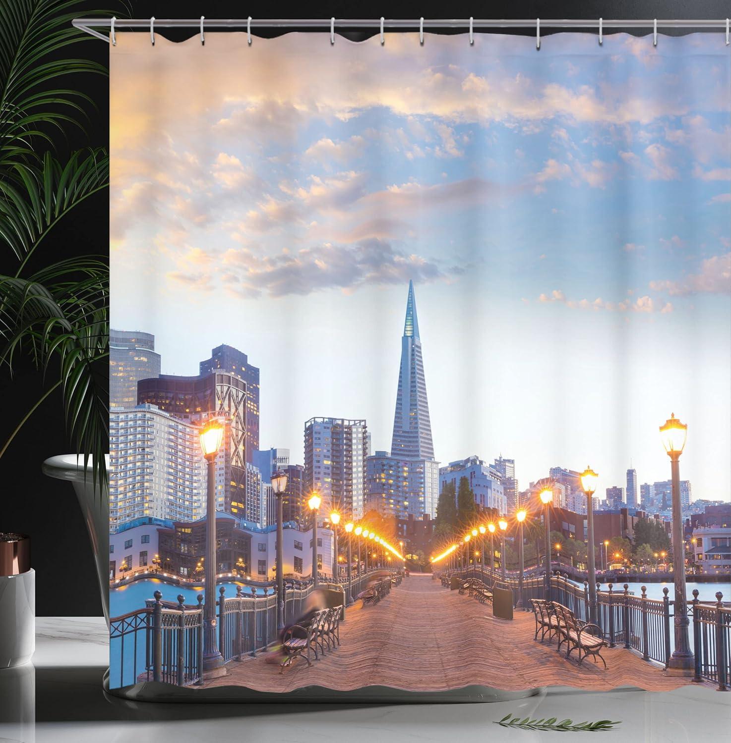 imageAmbesonne Rose Shower Curtain Romantic Lisianthus Berries as an Arch Marriage Wedding and Gatherings Design in Soft Pastel Colors Cloth Fabric Bathroom Set with Hooks 69 W x 75 L Purple CreamBlue Gray
