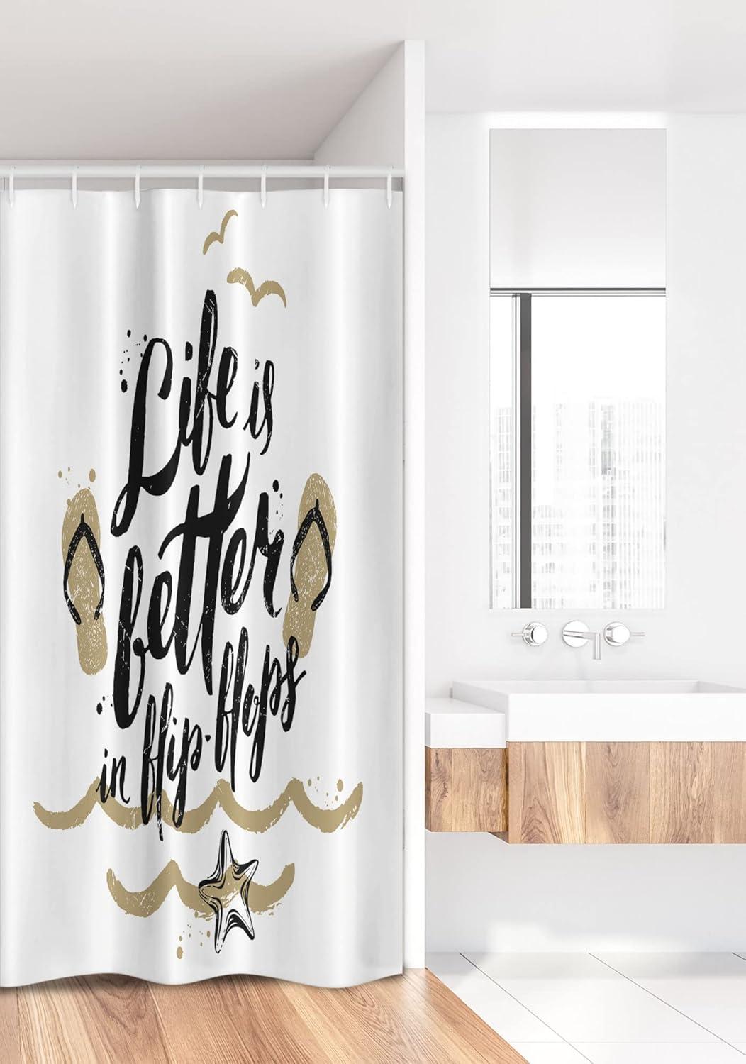 imageAmbesonne Rose Shower Curtain Romantic Lisianthus Berries as an Arch Marriage Wedding and Gatherings Design in Soft Pastel Colors Cloth Fabric Bathroom Set with Hooks 69 W x 75 L Purple CreamTan Black White