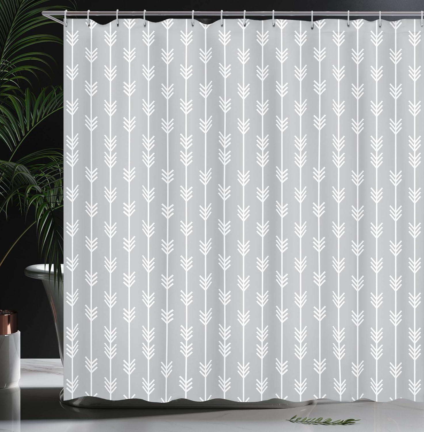 imageAmbesonne Rose Shower Curtain Romantic Lisianthus Berries as an Arch Marriage Wedding and Gatherings Design in Soft Pastel Colors Cloth Fabric Bathroom Set with Hooks 69 W x 75 L Purple CreamGrey and White