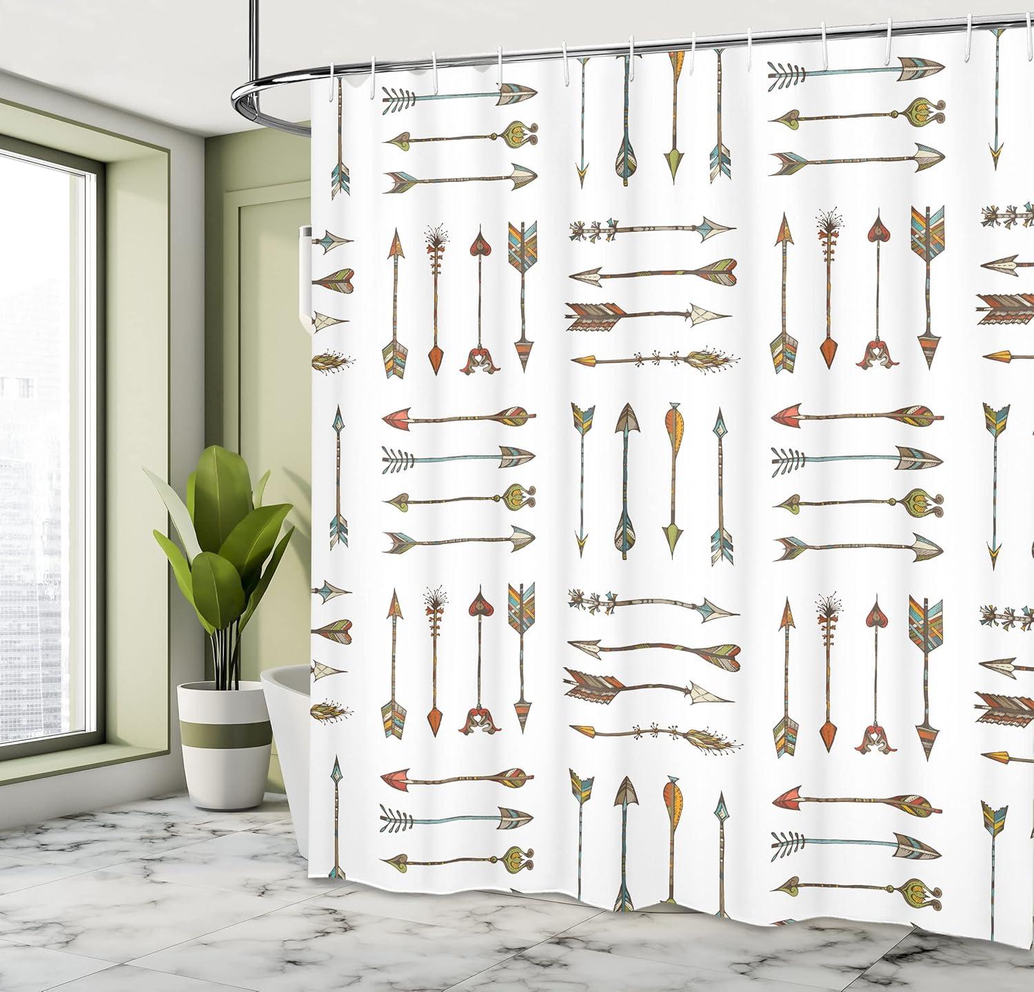 imageAmbesonne Rose Shower Curtain Romantic Lisianthus Berries as an Arch Marriage Wedding and Gatherings Design in Soft Pastel Colors Cloth Fabric Bathroom Set with Hooks 69 W x 75 L Purple CreamTan White
