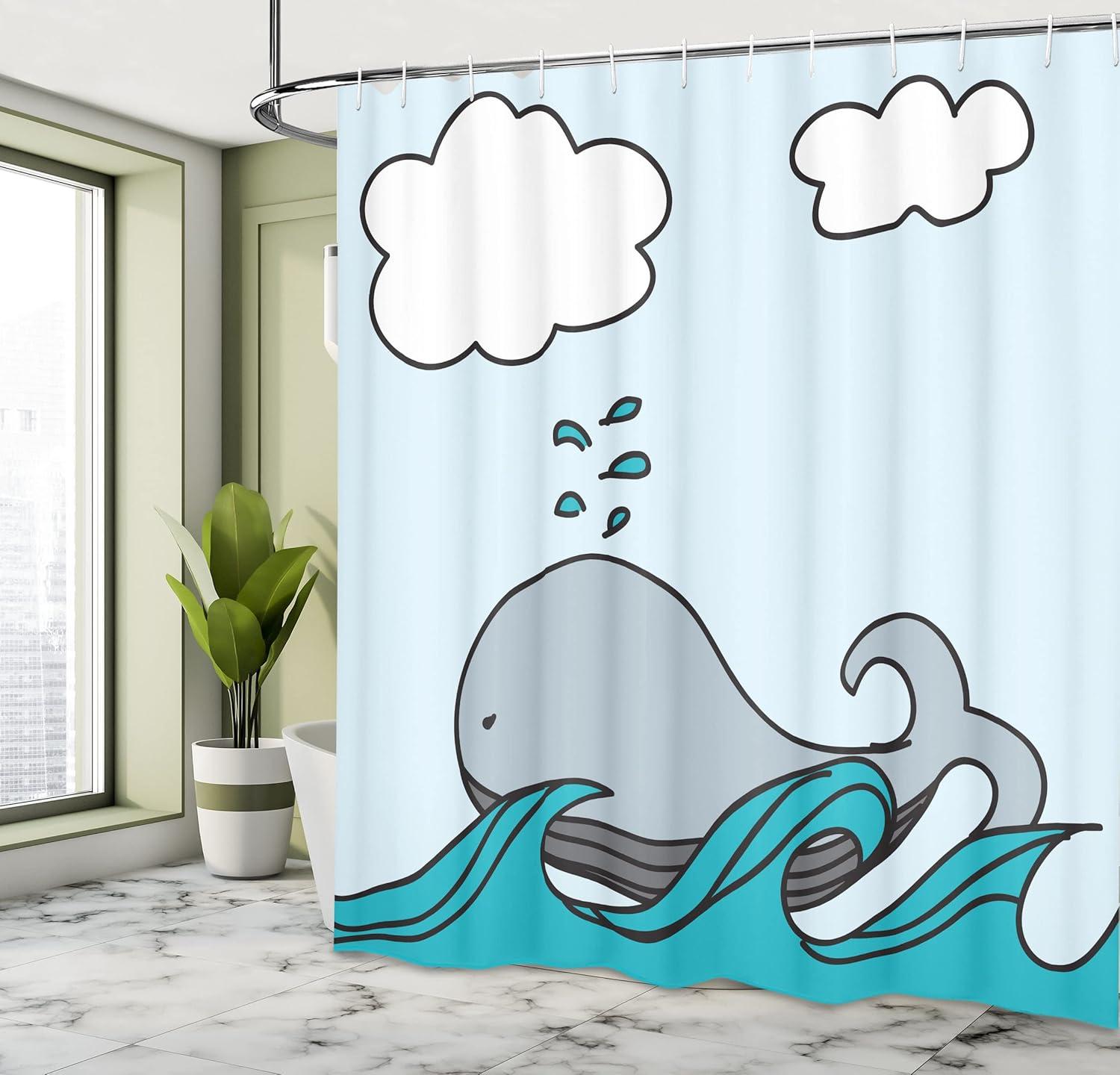 imageAmbesonne Rose Shower Curtain Romantic Lisianthus Berries as an Arch Marriage Wedding and Gatherings Design in Soft Pastel Colors Cloth Fabric Bathroom Set with Hooks 69 W x 75 L Purple CreamBlue Cream