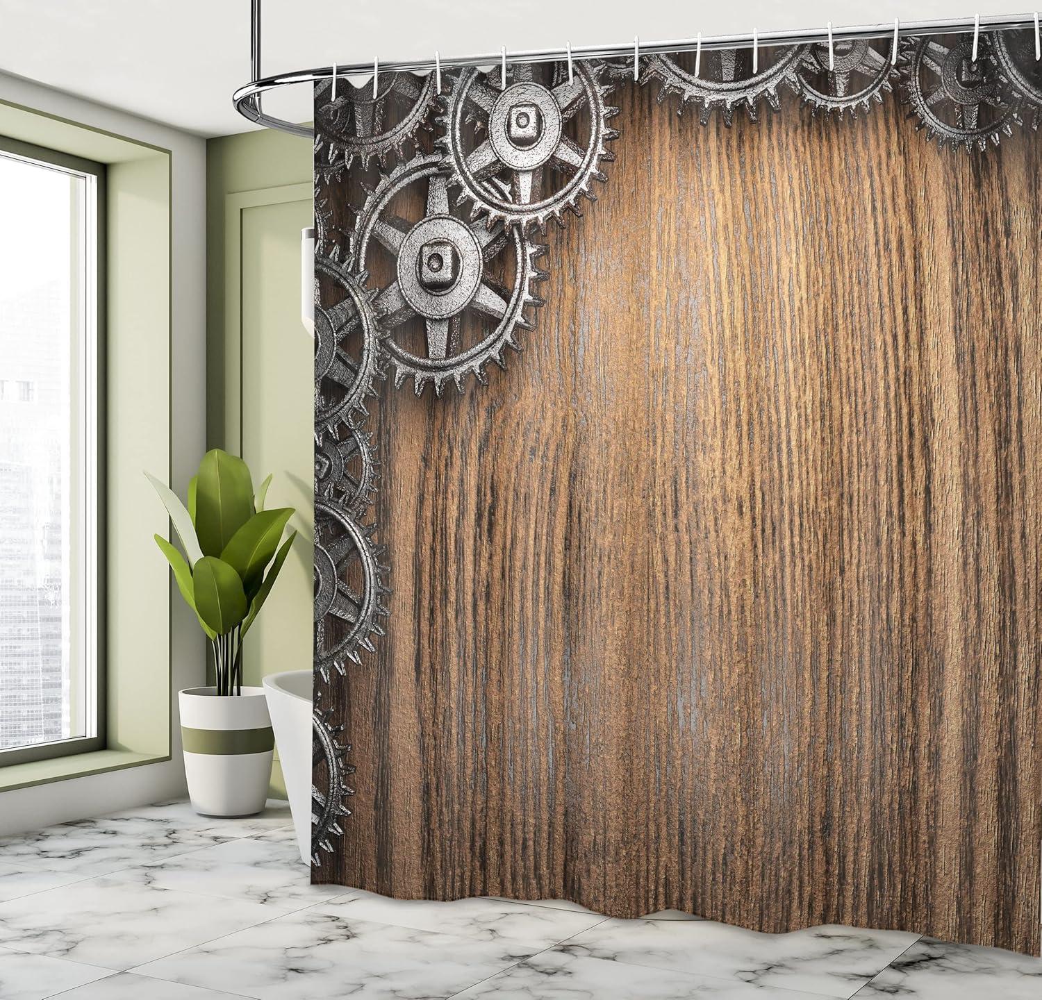 imageAmbesonne Rose Shower Curtain Romantic Lisianthus Berries as an Arch Marriage Wedding and Gatherings Design in Soft Pastel Colors Cloth Fabric Bathroom Set with Hooks 69 W x 75 L Purple CreamPale Brown Grey