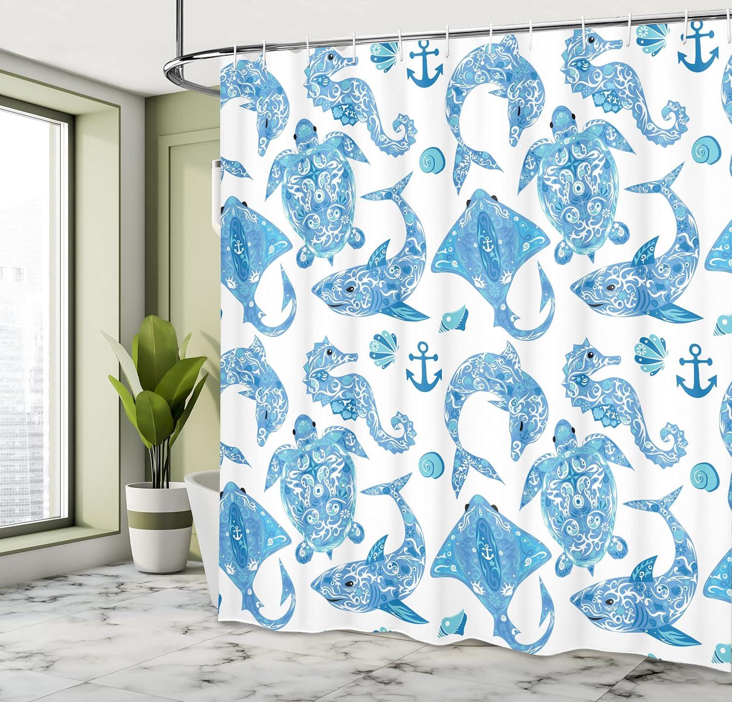 imageAmbesonne Rose Shower Curtain Romantic Lisianthus Berries as an Arch Marriage Wedding and Gatherings Design in Soft Pastel Colors Cloth Fabric Bathroom Set with Hooks 69 W x 75 L Purple CreamSky Blue