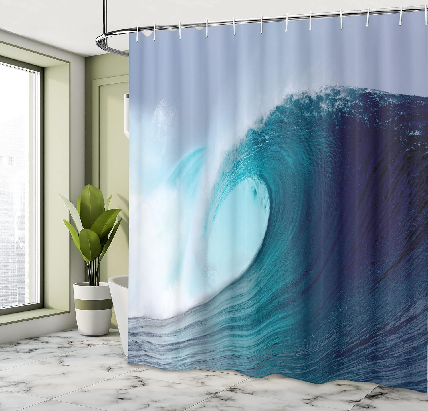 imageAmbesonne Rose Shower Curtain Romantic Lisianthus Berries as an Arch Marriage Wedding and Gatherings Design in Soft Pastel Colors Cloth Fabric Bathroom Set with Hooks 69 W x 75 L Purple CreamWhite and Blue