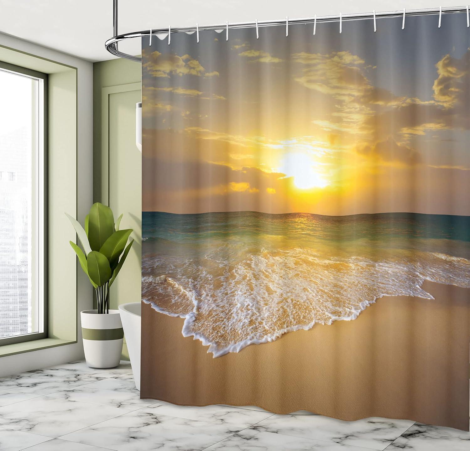 imageAmbesonne Rose Shower Curtain Romantic Lisianthus Berries as an Arch Marriage Wedding and Gatherings Design in Soft Pastel Colors Cloth Fabric Bathroom Set with Hooks 69 W x 75 L Purple CreamBrown Yellow