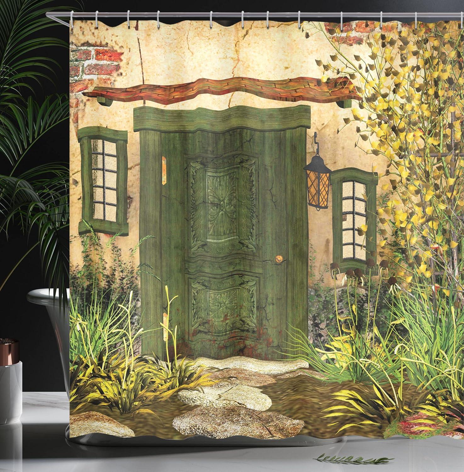 imageAmbesonne Rose Shower Curtain Romantic Lisianthus Berries as an Arch Marriage Wedding and Gatherings Design in Soft Pastel Colors Cloth Fabric Bathroom Set with Hooks 69 W x 75 L Purple CreamGreen Ivory Yellow