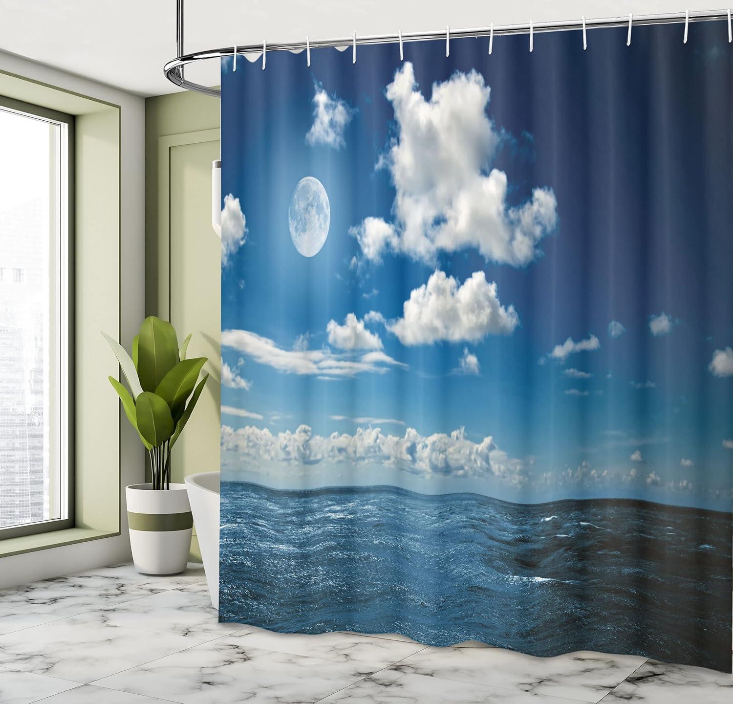 imageAmbesonne Rose Shower Curtain Romantic Lisianthus Berries as an Arch Marriage Wedding and Gatherings Design in Soft Pastel Colors Cloth Fabric Bathroom Set with Hooks 69 W x 75 L Purple CreamAqua Blue