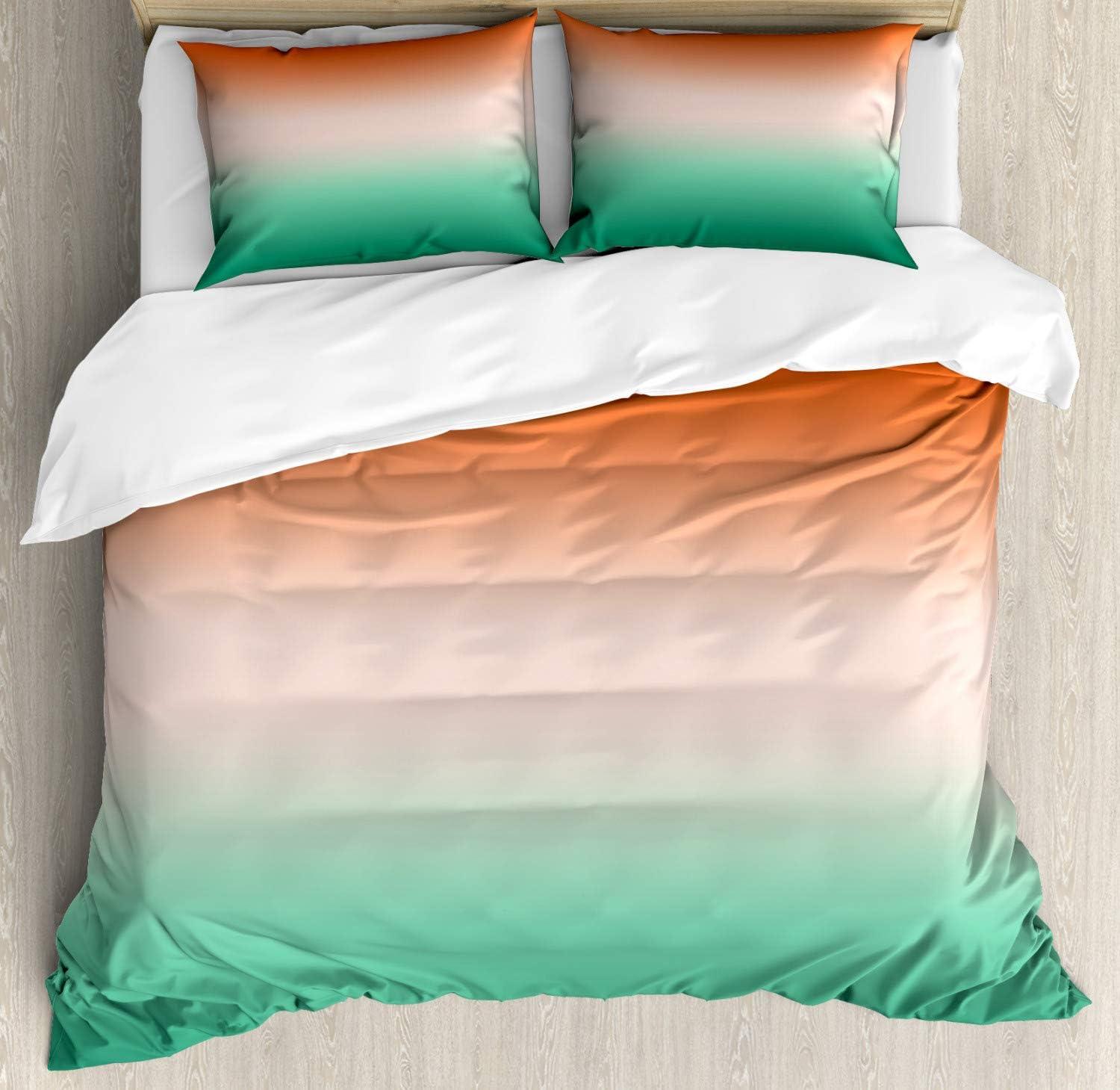 imageAmbesonne Spanish Duvet Cover Sets Te Quiero Hoy Manana Y Siempre Love Words with Heart on Arrow Valentines Bedding Set with 2 Duvet Covers amp 4 Pillowcases 2 Pack Queen Size Black Camel WhiteBurnt Orange Sea Green