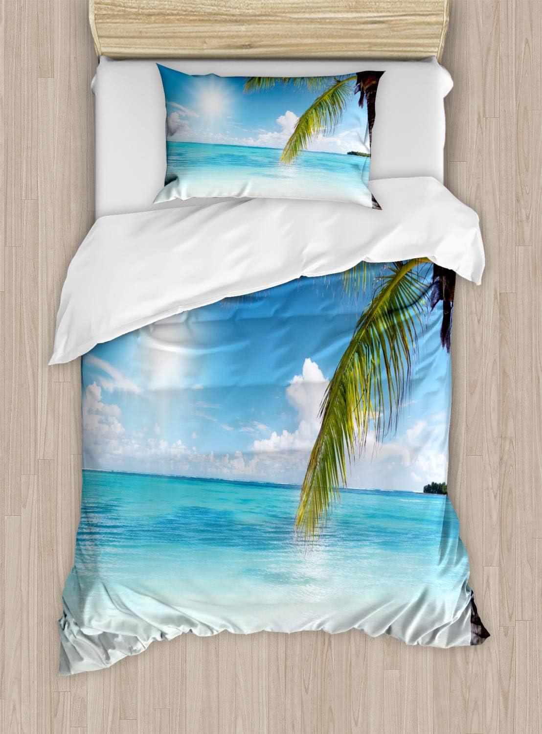 imageAmbesonne Spanish Duvet Cover Sets Te Quiero Hoy Manana Y Siempre Love Words with Heart on Arrow Valentines Bedding Set with 2 Duvet Covers amp 4 Pillowcases 2 Pack Queen Size Black Camel WhiteFern Green Sky Blue