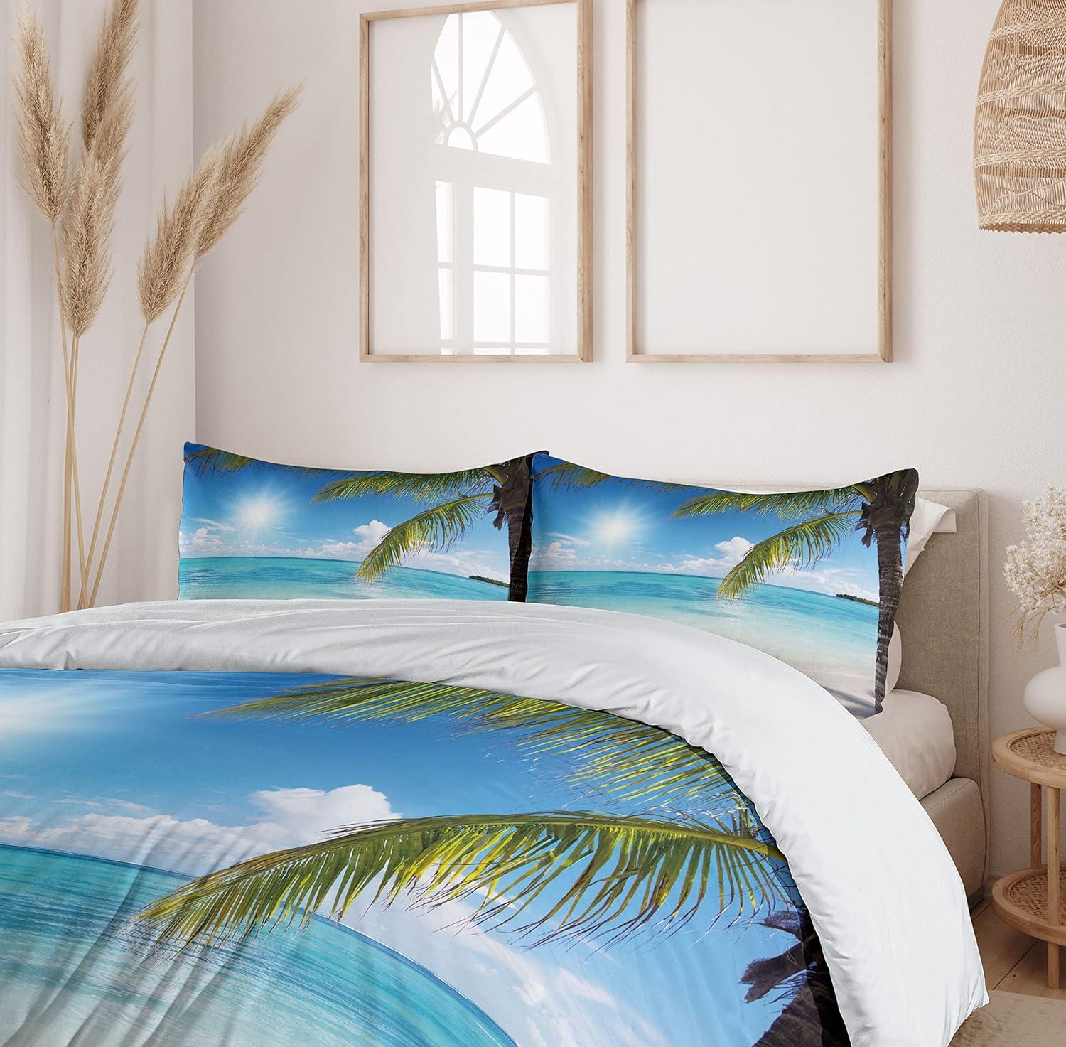imageAmbesonne Spanish Duvet Cover Sets Te Quiero Hoy Manana Y Siempre Love Words with Heart on Arrow Valentines Bedding Set with 2 Duvet Covers amp 4 Pillowcases 2 Pack Queen Size Black Camel WhiteFern Green Sky Blue