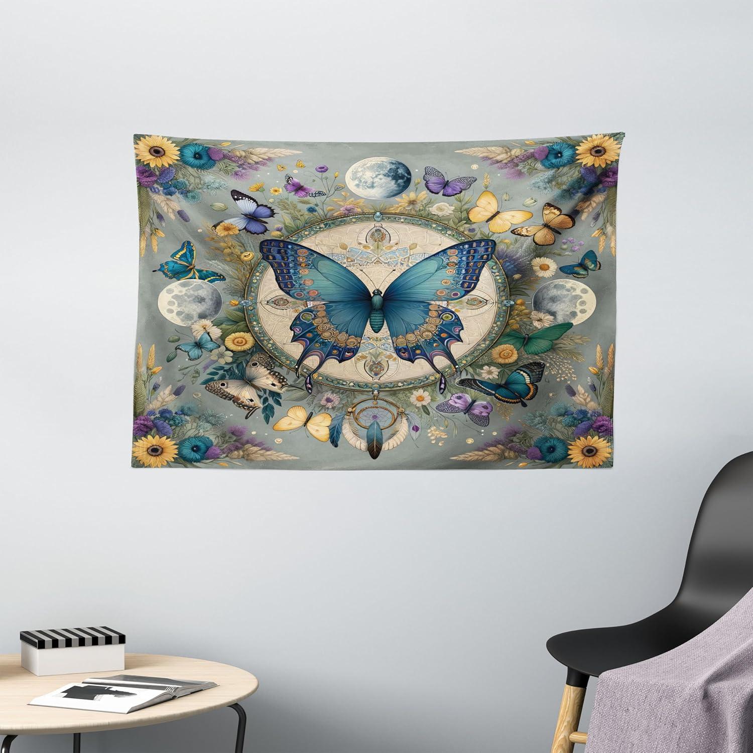 imageAmbesonne Turtle Tapestry Coral Reef and Sea Turtle Close up Photo Bonaire Island Waters Maritime Wide Wall Hanging for Bedroom Living Room Dorm 60 X 40 Pale Coffee Brown BlueCadet Blue Blue Grey