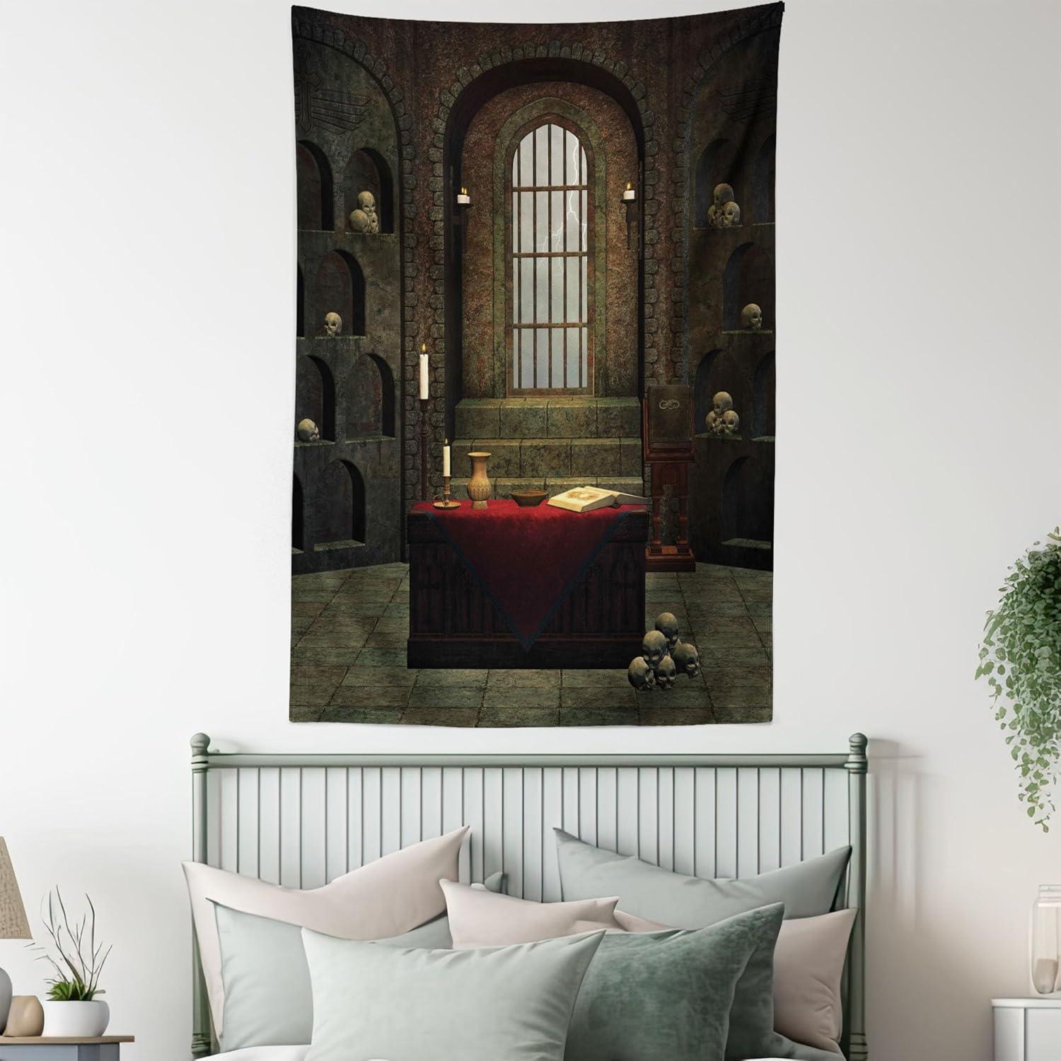 imageAmbesonne Turtle Tapestry Coral Reef and Sea Turtle Close up Photo Bonaire Island Waters Maritime Wide Wall Hanging for Bedroom Living Room Dorm 60 X 40 Pale Coffee Brown BlueRed Brown
