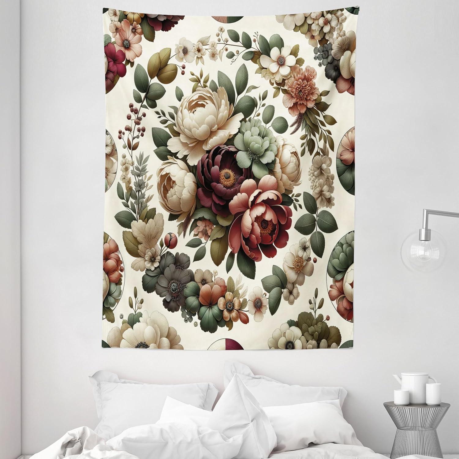 imageAmbesonne Turtle Tapestry Coral Reef and Sea Turtle Close up Photo Bonaire Island Waters Maritime Wide Wall Hanging for Bedroom Living Room Dorm 60 X 40 Pale Coffee Brown BluePale Green Ruby Khaki