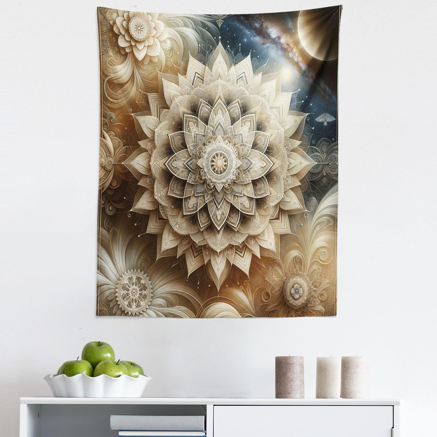 imageAmbesonne Turtle Tapestry Coral Reef and Sea Turtle Close up Photo Bonaire Island Waters Maritime Wide Wall Hanging for Bedroom Living Room Dorm 60 X 40 Pale Coffee Brown BluePale Khaki Camel Sea Blue