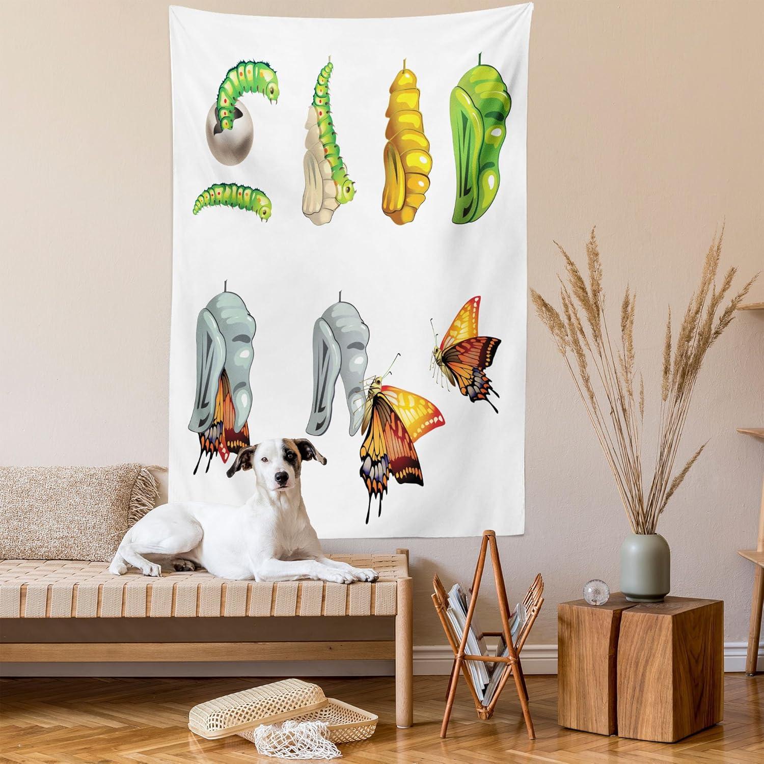 imageAmbesonne Turtle Tapestry Coral Reef and Sea Turtle Close up Photo Bonaire Island Waters Maritime Wide Wall Hanging for Bedroom Living Room Dorm 60 X 40 Pale Coffee Brown BlueGreen Grey Marigold