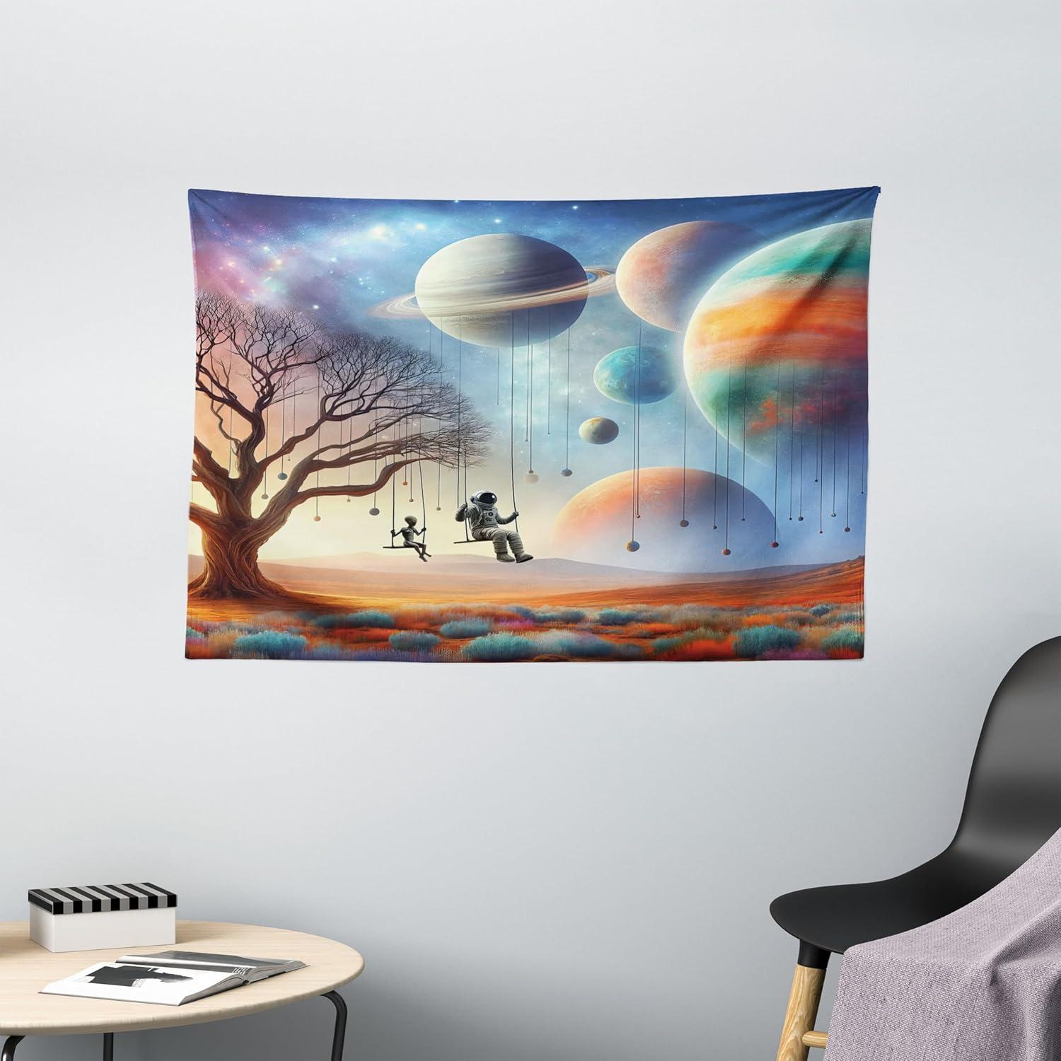 imageAmbesonne Turtle Tapestry Coral Reef and Sea Turtle Close up Photo Bonaire Island Waters Maritime Wide Wall Hanging for Bedroom Living Room Dorm 60 X 40 Pale Coffee Brown BlueLavender Teal Orange