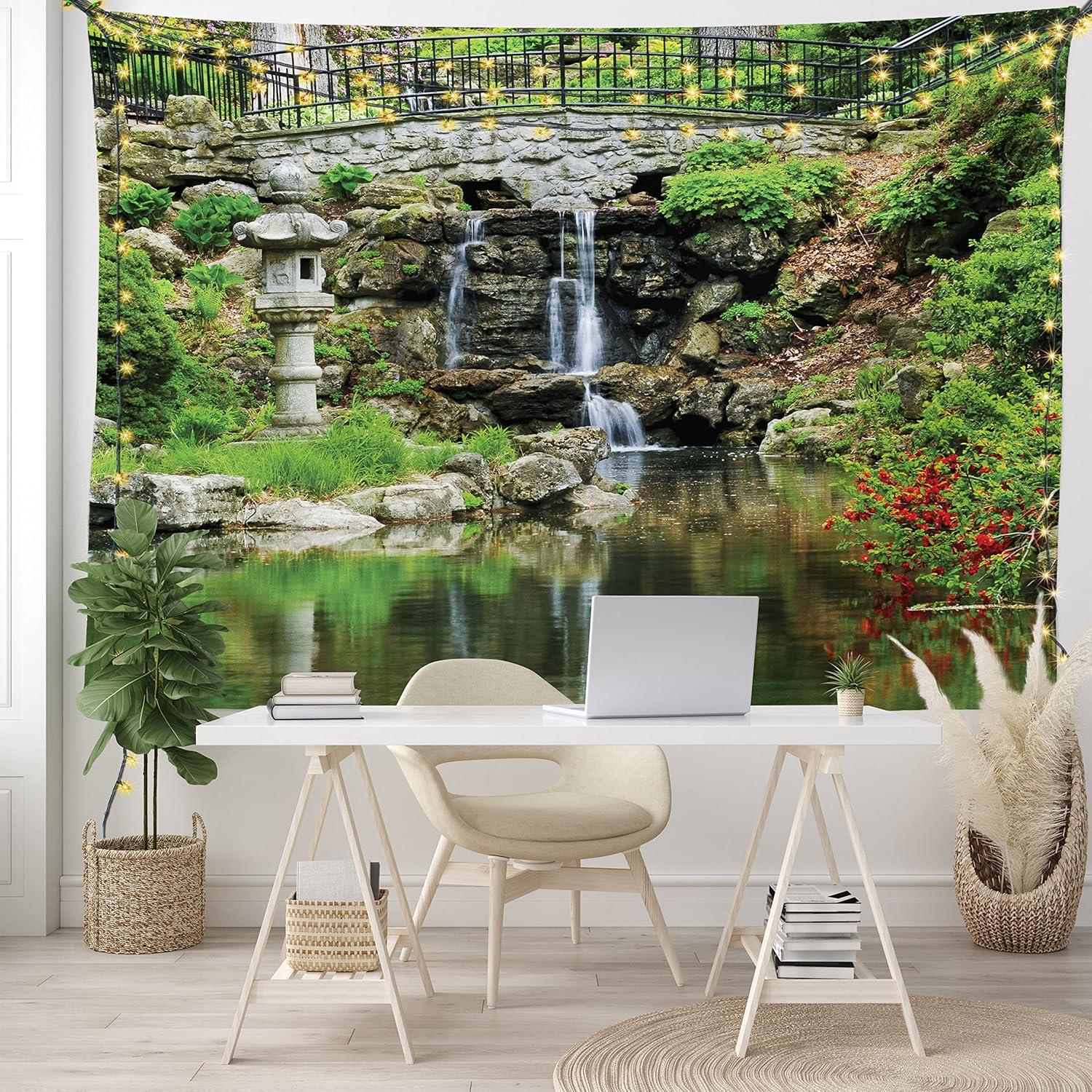 imageAmbesonne Turtle Tapestry Coral Reef and Sea Turtle Close up Photo Bonaire Island Waters Maritime Wide Wall Hanging for Bedroom Living Room Dorm 60 X 40 Pale Coffee Brown BlueWhite Green