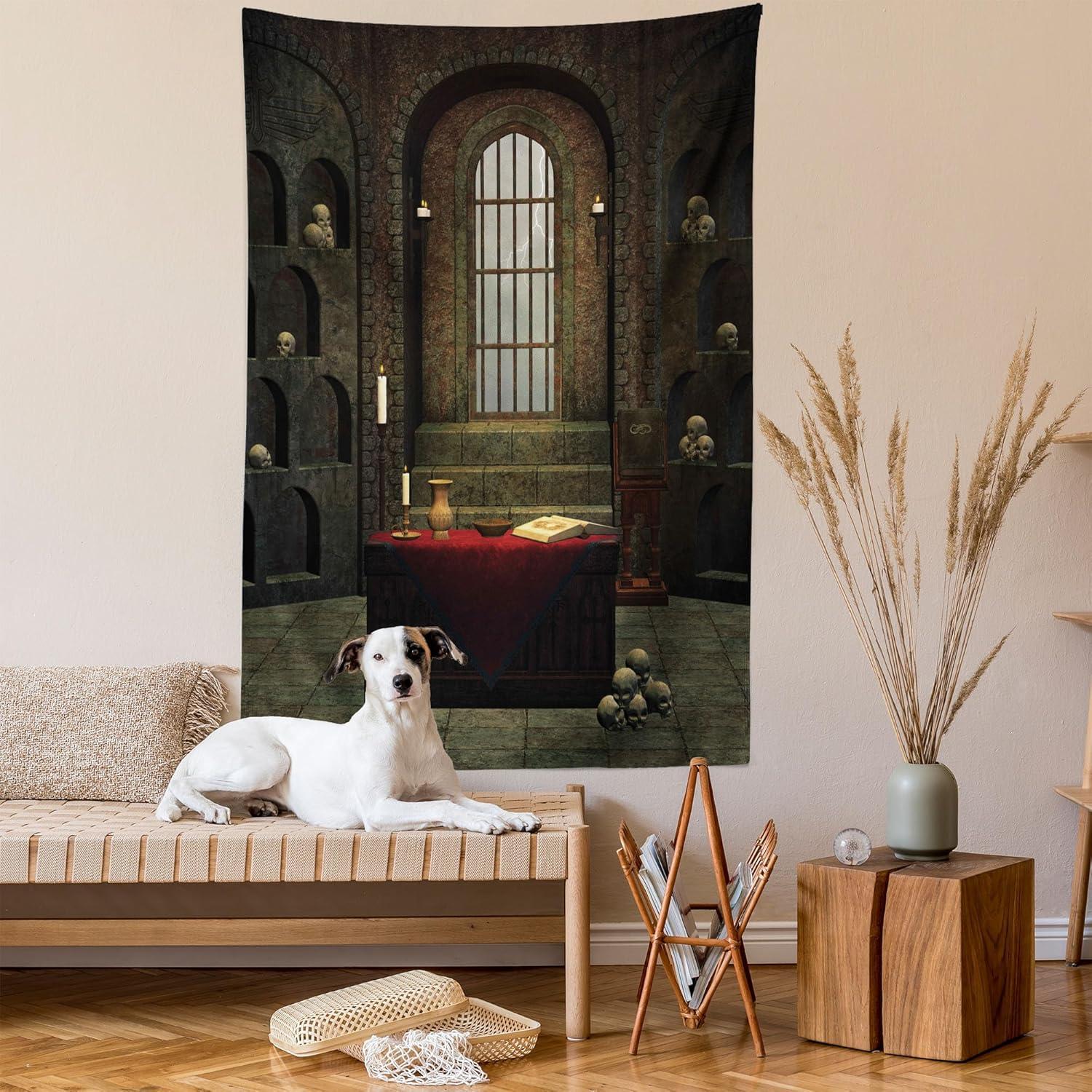 imageAmbesonne Turtle Tapestry Coral Reef and Sea Turtle Close up Photo Bonaire Island Waters Maritime Wide Wall Hanging for Bedroom Living Room Dorm 60 X 40 Pale Coffee Brown BlueRed Brown