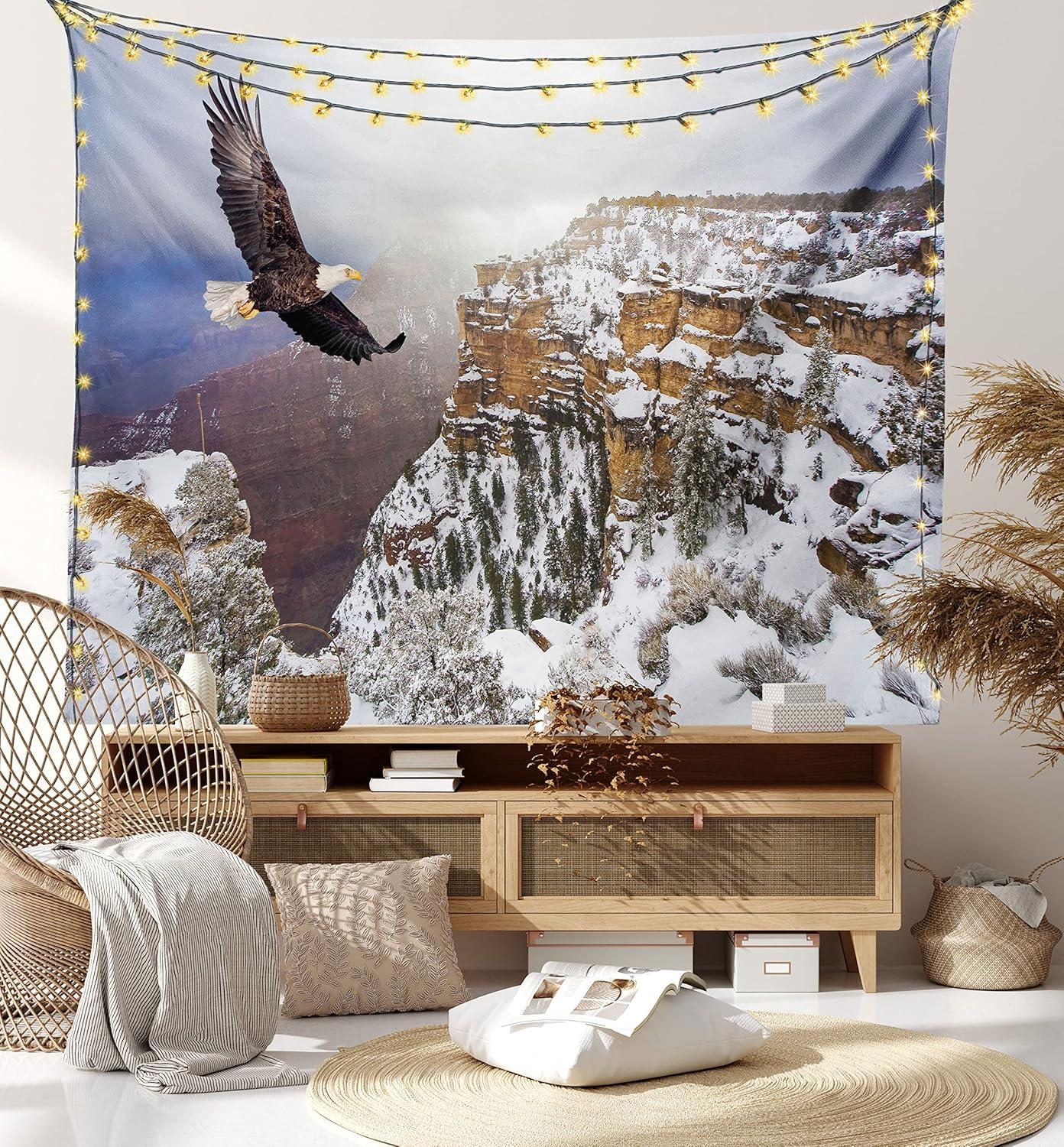 imageAmbesonne Turtle Tapestry Coral Reef and Sea Turtle Close up Photo Bonaire Island Waters Maritime Wide Wall Hanging for Bedroom Living Room Dorm 60 X 40 Pale Coffee Brown BlueWhite Brown