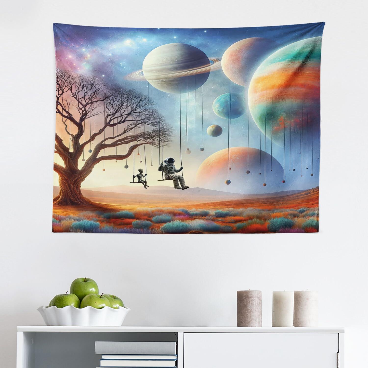 imageAmbesonne Turtle Tapestry Coral Reef and Sea Turtle Close up Photo Bonaire Island Waters Maritime Wide Wall Hanging for Bedroom Living Room Dorm 60 X 40 Pale Coffee Brown BlueLavender Teal Orange