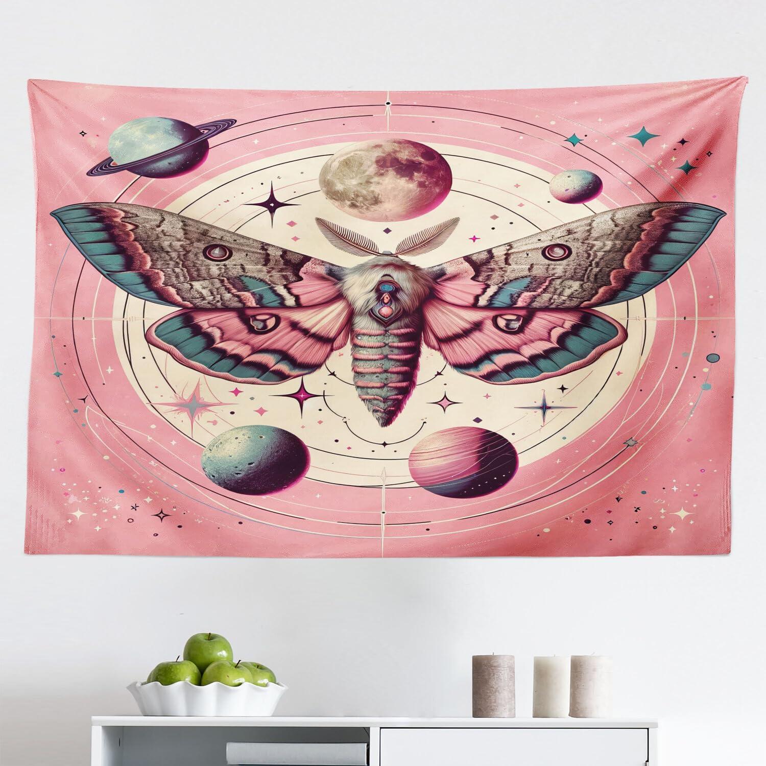 imageAmbesonne Turtle Tapestry Coral Reef and Sea Turtle Close up Photo Bonaire Island Waters Maritime Wide Wall Hanging for Bedroom Living Room Dorm 60 X 40 Pale Coffee Brown BlueRose Cadet Blue