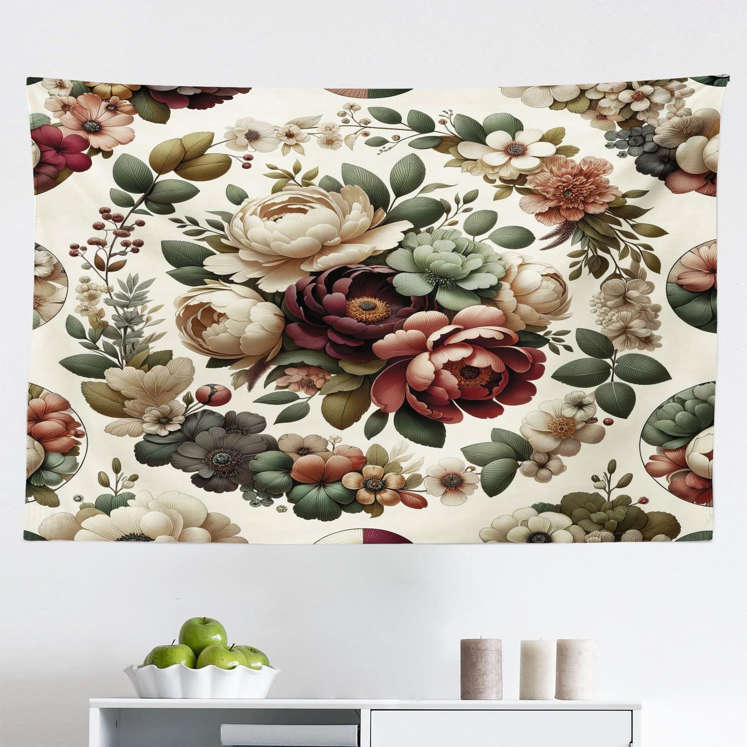 imageAmbesonne Turtle Tapestry Coral Reef and Sea Turtle Close up Photo Bonaire Island Waters Maritime Wide Wall Hanging for Bedroom Living Room Dorm 60 X 40 Pale Coffee Brown BluePale Green Ruby Khaki