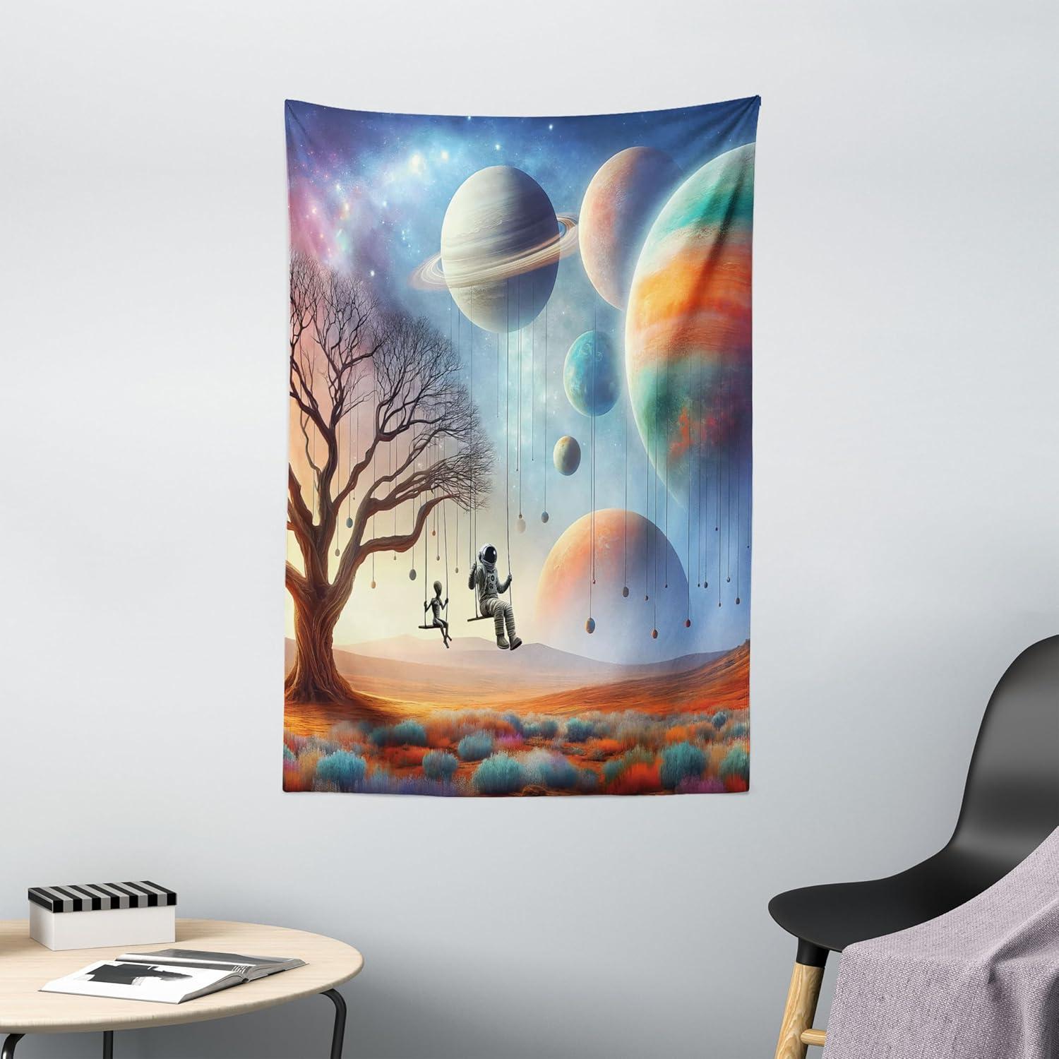 imageAmbesonne Turtle Tapestry Coral Reef and Sea Turtle Close up Photo Bonaire Island Waters Maritime Wide Wall Hanging for Bedroom Living Room Dorm 60 X 40 Pale Coffee Brown BlueLavender Teal Orange