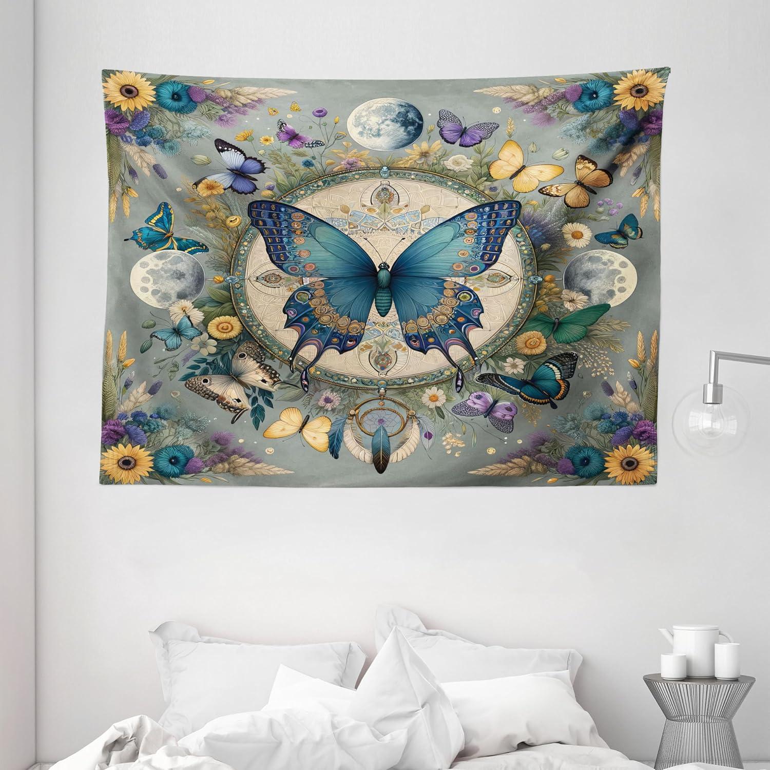 imageAmbesonne Turtle Tapestry Coral Reef and Sea Turtle Close up Photo Bonaire Island Waters Maritime Wide Wall Hanging for Bedroom Living Room Dorm 60 X 40 Pale Coffee Brown BlueCadet Blue Blue Grey