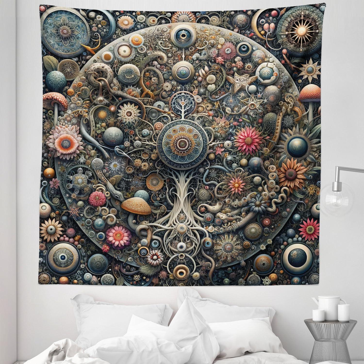 imageAmbesonne Turtle Tapestry Coral Reef and Sea Turtle Close up Photo Bonaire Island Waters Maritime Wide Wall Hanging for Bedroom Living Room Dorm 60 X 40 Pale Coffee Brown BlueDark Slate Blue Teal Pink