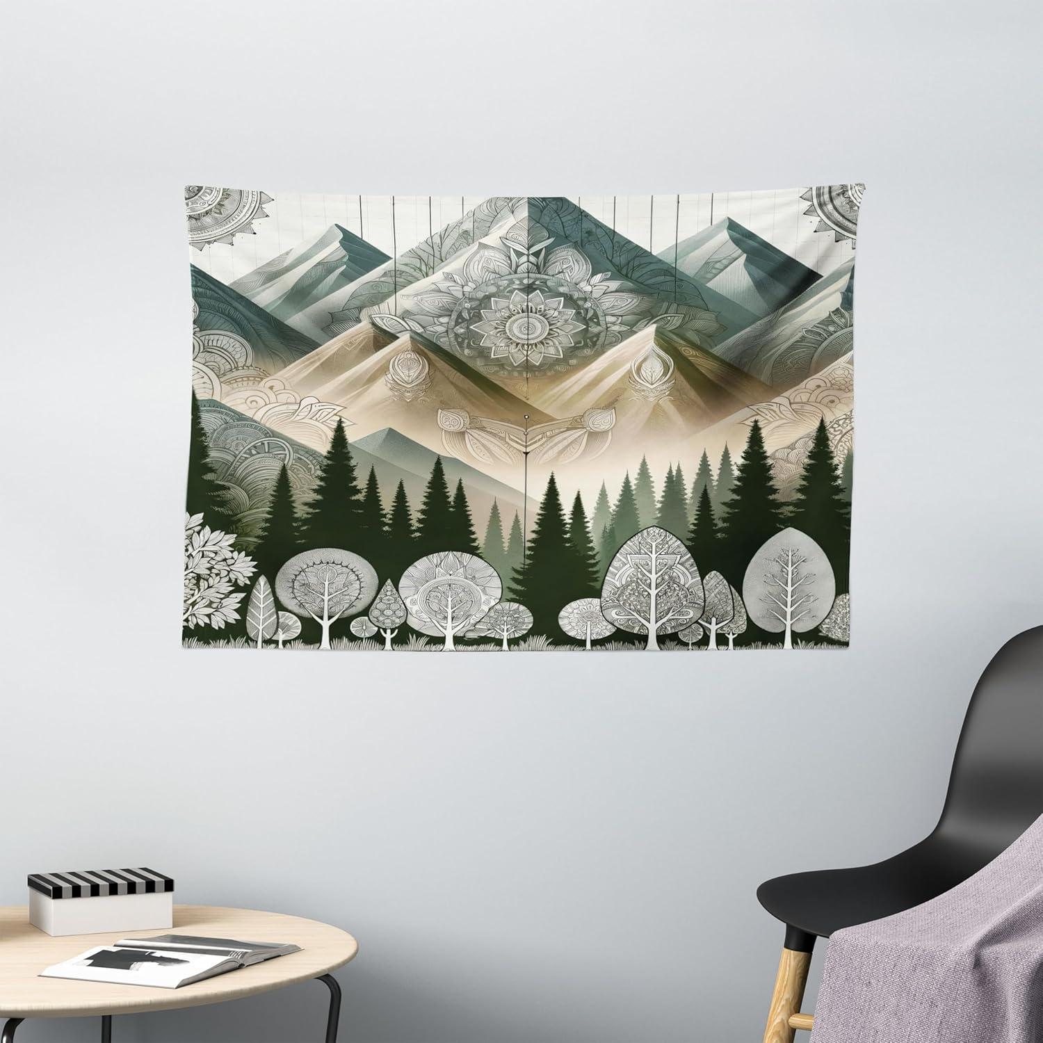 imageAmbesonne Turtle Tapestry Coral Reef and Sea Turtle Close up Photo Bonaire Island Waters Maritime Wide Wall Hanging for Bedroom Living Room Dorm 60 X 40 Pale Coffee Brown BlueDark Green Blue Grey Ecru