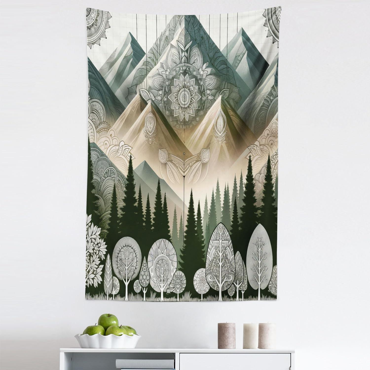 imageAmbesonne Turtle Tapestry Coral Reef and Sea Turtle Close up Photo Bonaire Island Waters Maritime Wide Wall Hanging for Bedroom Living Room Dorm 60 X 40 Pale Coffee Brown BlueDark Green Blue Grey Ecru