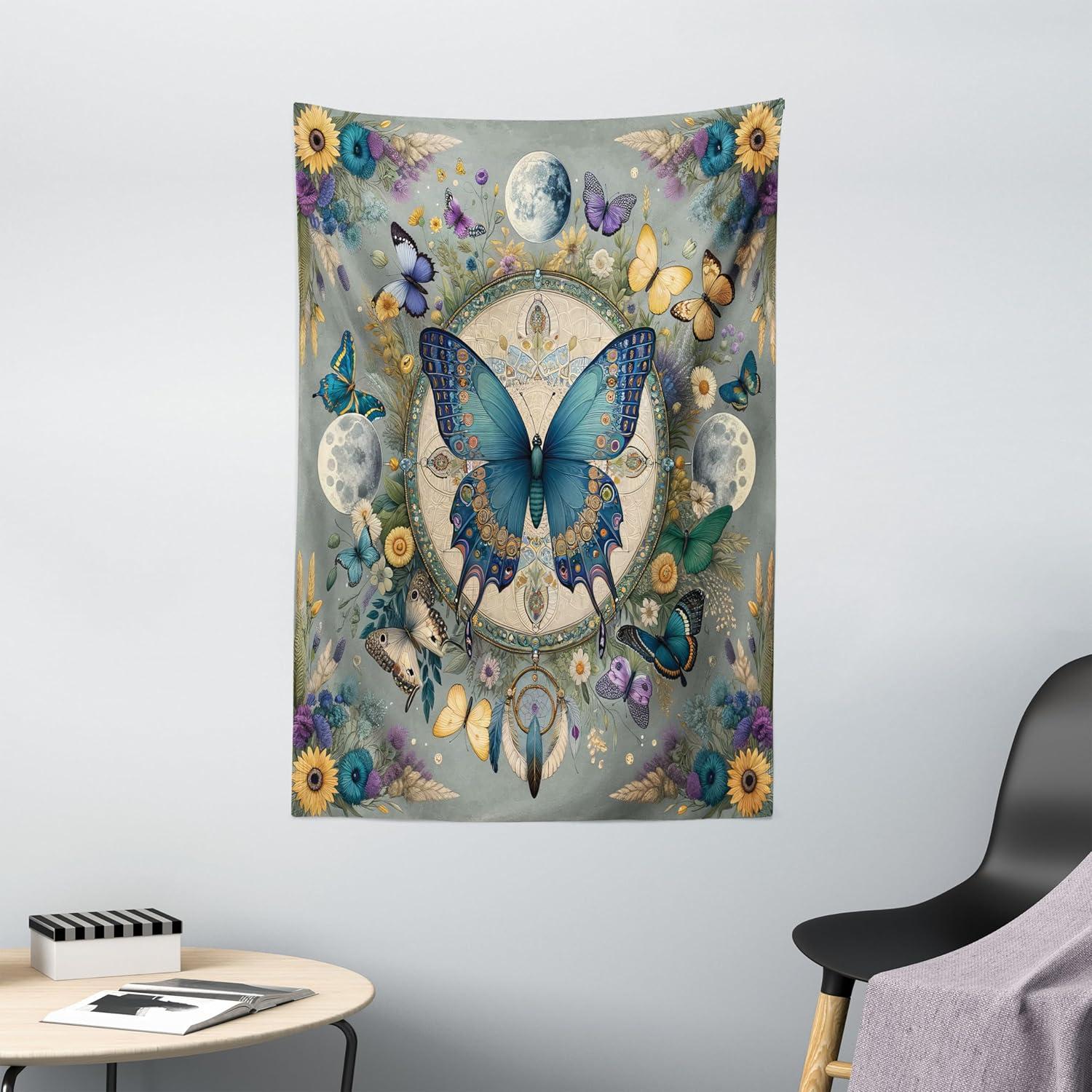 imageAmbesonne Turtle Tapestry Coral Reef and Sea Turtle Close up Photo Bonaire Island Waters Maritime Wide Wall Hanging for Bedroom Living Room Dorm 60 X 40 Pale Coffee Brown BlueCadet Blue Blue Grey