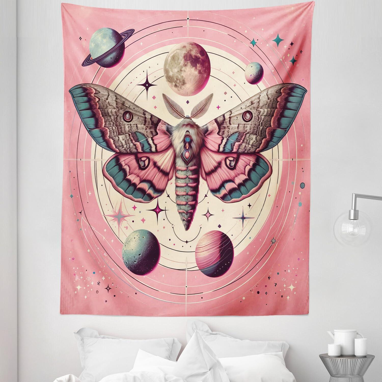 imageAmbesonne Turtle Tapestry Coral Reef and Sea Turtle Close up Photo Bonaire Island Waters Maritime Wide Wall Hanging for Bedroom Living Room Dorm 60 X 40 Pale Coffee Brown BlueRose Cadet Blue