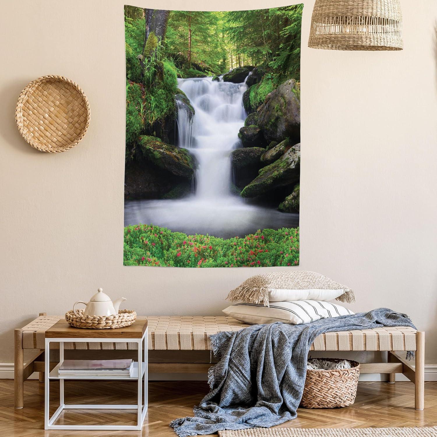 imageAmbesonne Turtle Tapestry Coral Reef and Sea Turtle Close up Photo Bonaire Island Waters Maritime Wide Wall Hanging for Bedroom Living Room Dorm 60 X 40 Pale Coffee Brown BlueGreen White