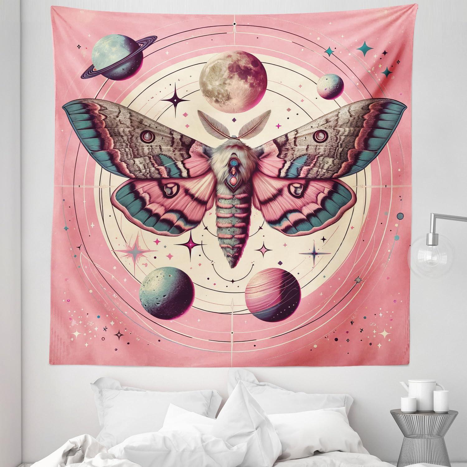 imageAmbesonne Turtle Tapestry Coral Reef and Sea Turtle Close up Photo Bonaire Island Waters Maritime Wide Wall Hanging for Bedroom Living Room Dorm 60 X 40 Pale Coffee Brown BlueRose Cadet Blue