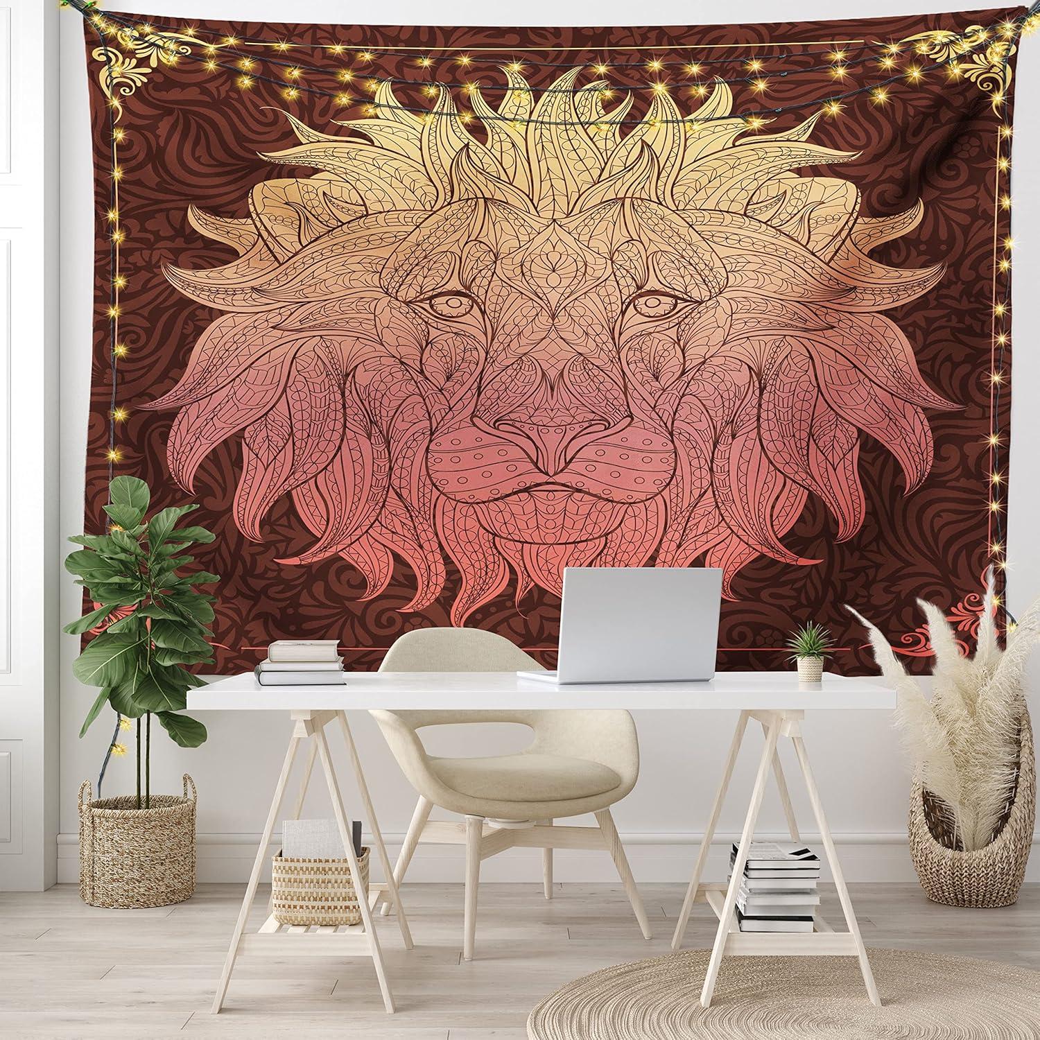 imageAmbesonne Turtle Tapestry Coral Reef and Sea Turtle Close up Photo Bonaire Island Waters Maritime Wide Wall Hanging for Bedroom Living Room Dorm 60 X 40 Pale Coffee Brown BlueMaroon and Yellow