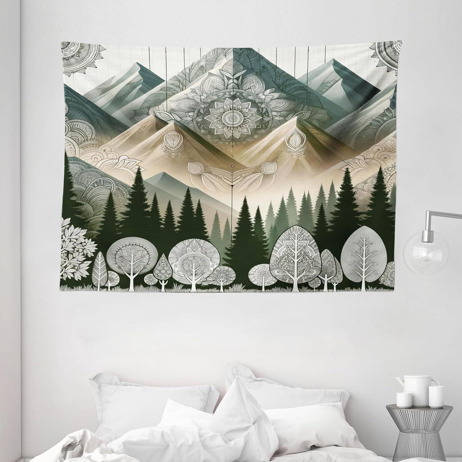 imageAmbesonne Turtle Tapestry Coral Reef and Sea Turtle Close up Photo Bonaire Island Waters Maritime Wide Wall Hanging for Bedroom Living Room Dorm 60 X 40 Pale Coffee Brown BlueDark Green Blue Grey Ecru
