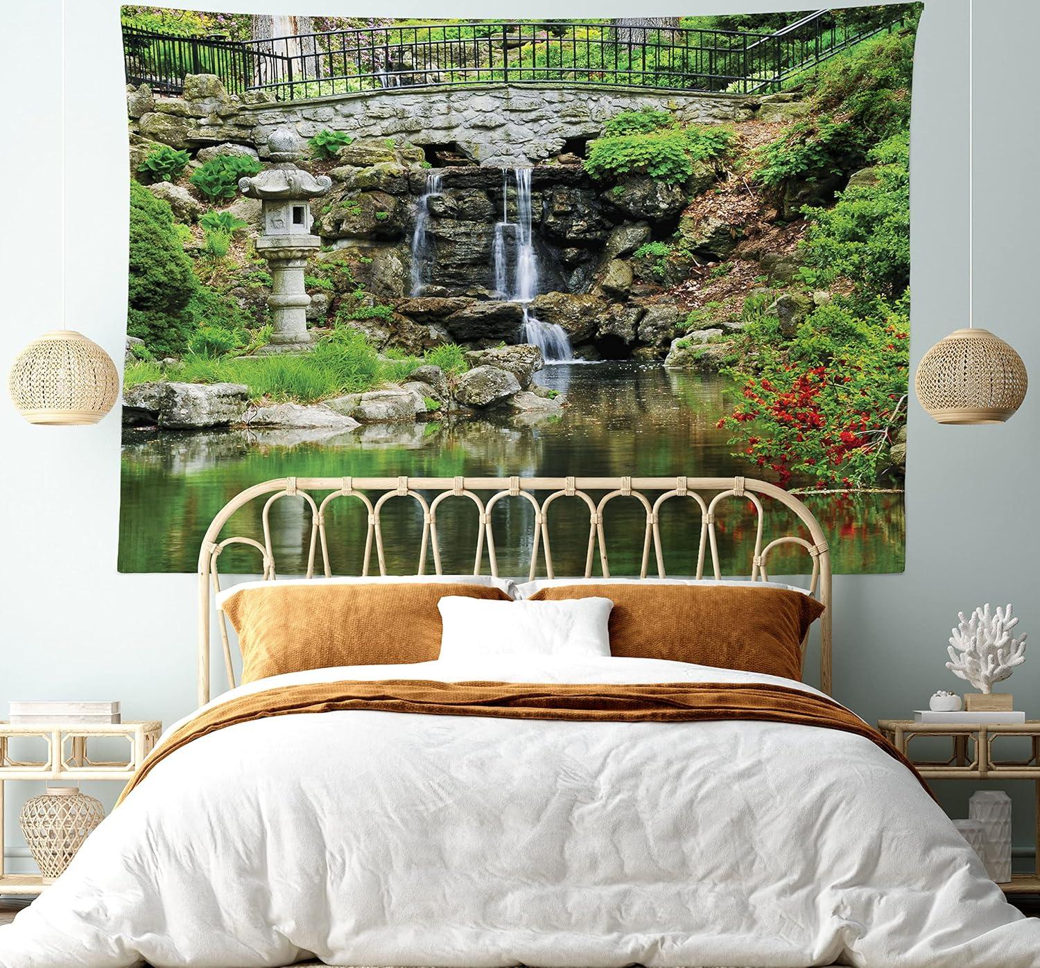 imageAmbesonne Turtle Tapestry Coral Reef and Sea Turtle Close up Photo Bonaire Island Waters Maritime Wide Wall Hanging for Bedroom Living Room Dorm 60 X 40 Pale Coffee Brown BlueWhite Green