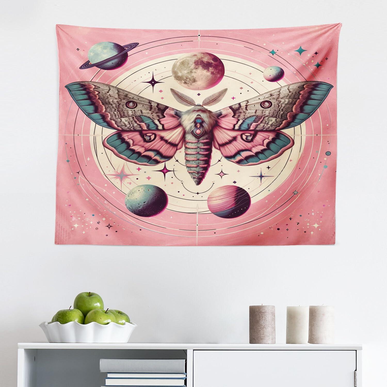 imageAmbesonne Turtle Tapestry Coral Reef and Sea Turtle Close up Photo Bonaire Island Waters Maritime Wide Wall Hanging for Bedroom Living Room Dorm 60 X 40 Pale Coffee Brown BlueRose Cadet Blue