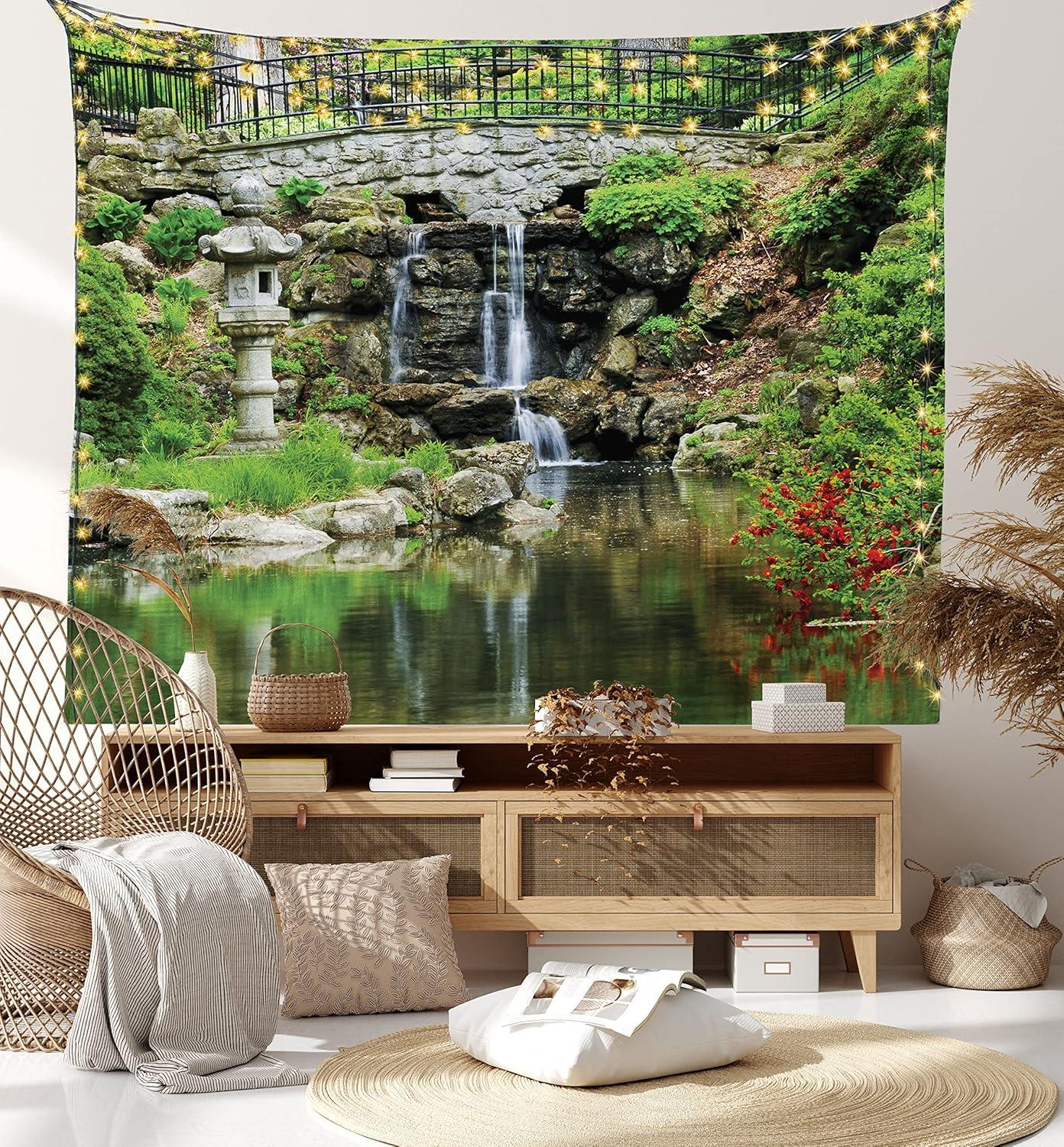 imageAmbesonne Turtle Tapestry Coral Reef and Sea Turtle Close up Photo Bonaire Island Waters Maritime Wide Wall Hanging for Bedroom Living Room Dorm 60 X 40 Pale Coffee Brown BlueWhite Green