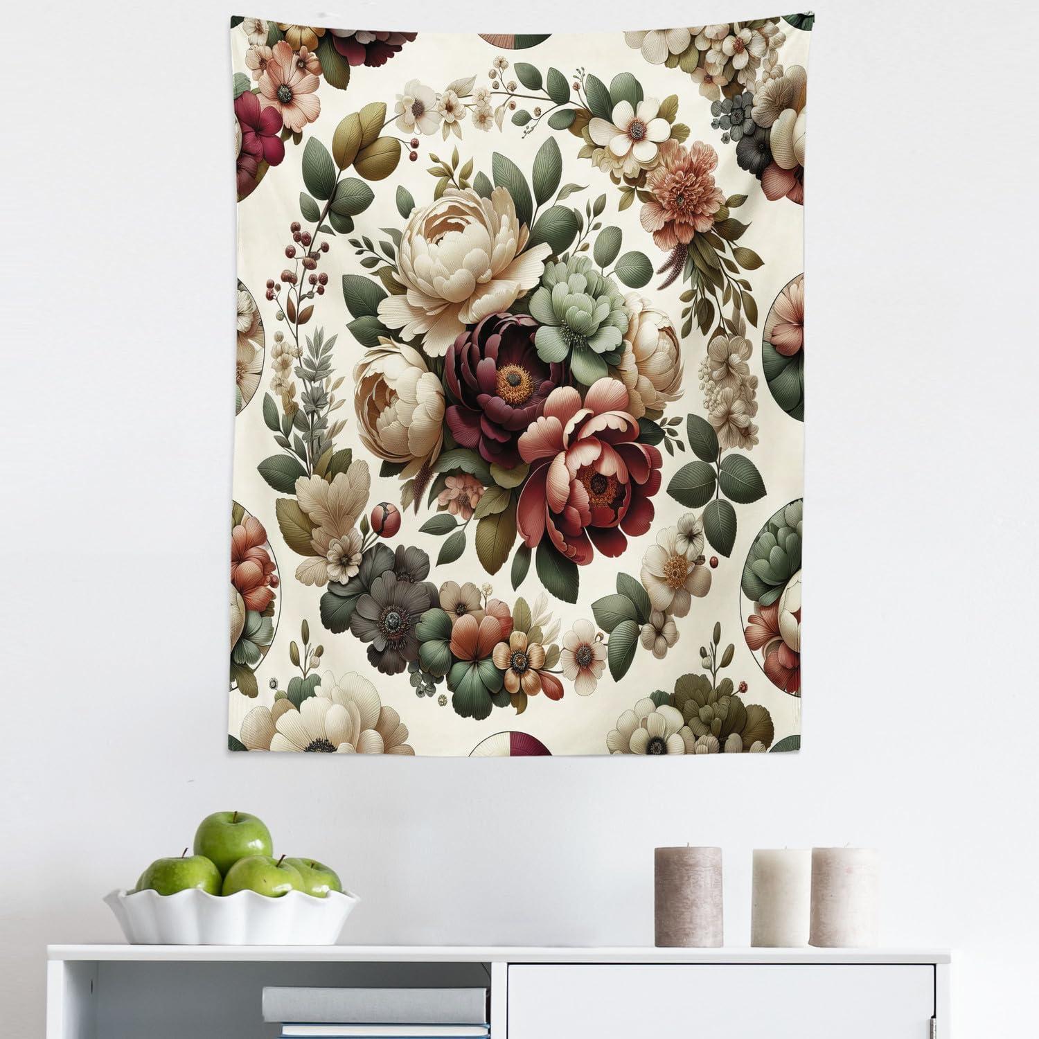 imageAmbesonne Turtle Tapestry Coral Reef and Sea Turtle Close up Photo Bonaire Island Waters Maritime Wide Wall Hanging for Bedroom Living Room Dorm 60 X 40 Pale Coffee Brown BluePale Green Ruby Khaki