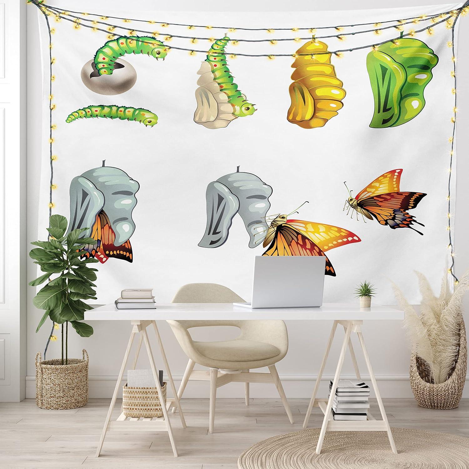 imageAmbesonne Turtle Tapestry Coral Reef and Sea Turtle Close up Photo Bonaire Island Waters Maritime Wide Wall Hanging for Bedroom Living Room Dorm 60 X 40 Pale Coffee Brown BlueGreen Grey Marigold
