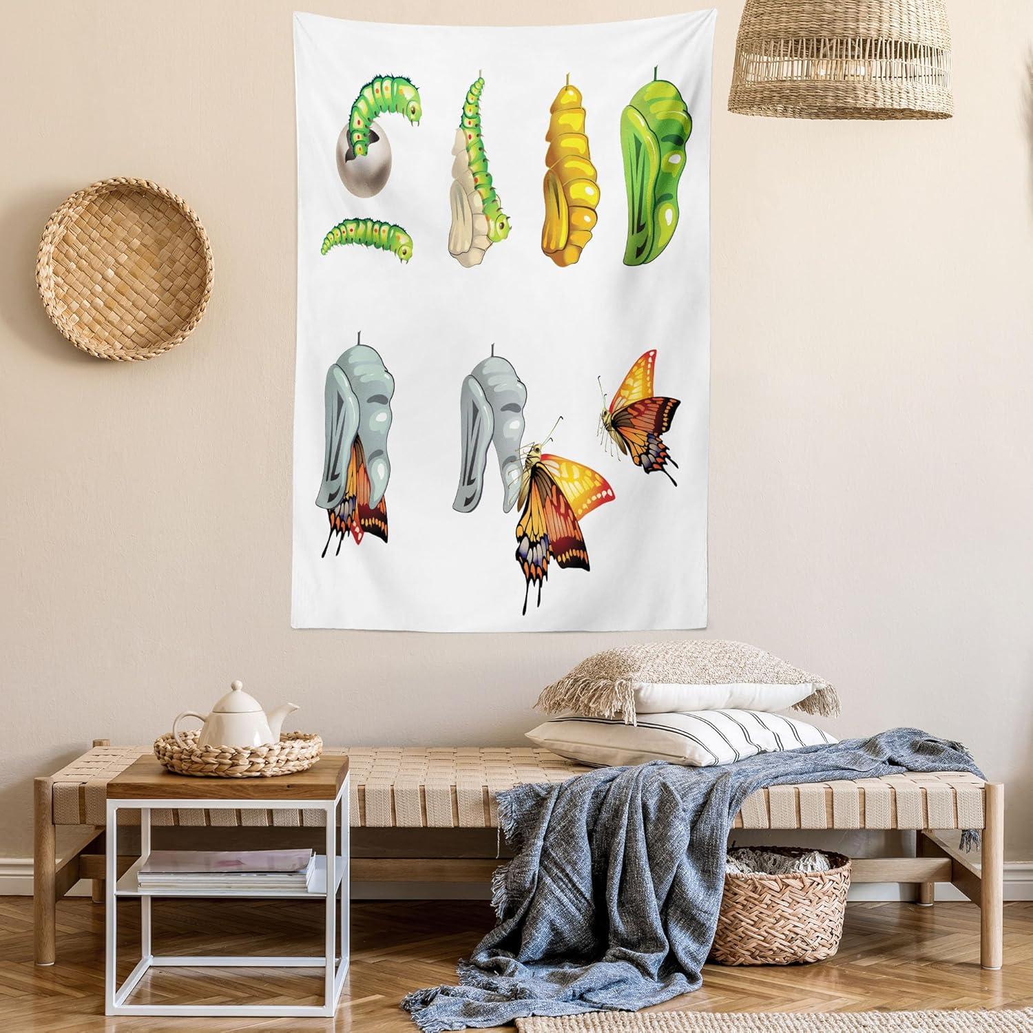 imageAmbesonne Turtle Tapestry Coral Reef and Sea Turtle Close up Photo Bonaire Island Waters Maritime Wide Wall Hanging for Bedroom Living Room Dorm 60 X 40 Pale Coffee Brown BlueGreen Grey Marigold