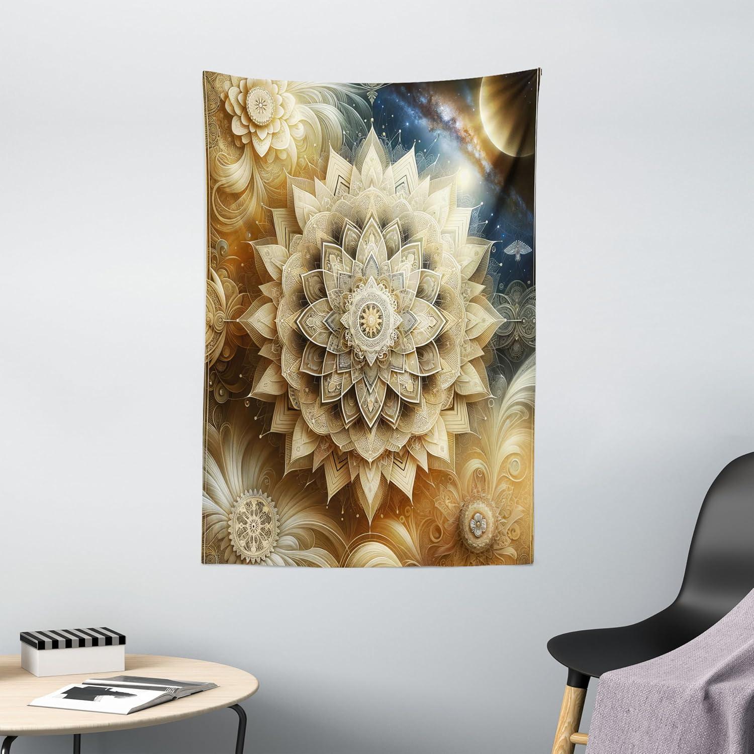 imageAmbesonne Turtle Tapestry Coral Reef and Sea Turtle Close up Photo Bonaire Island Waters Maritime Wide Wall Hanging for Bedroom Living Room Dorm 60 X 40 Pale Coffee Brown BluePale Khaki Camel Sea Blue
